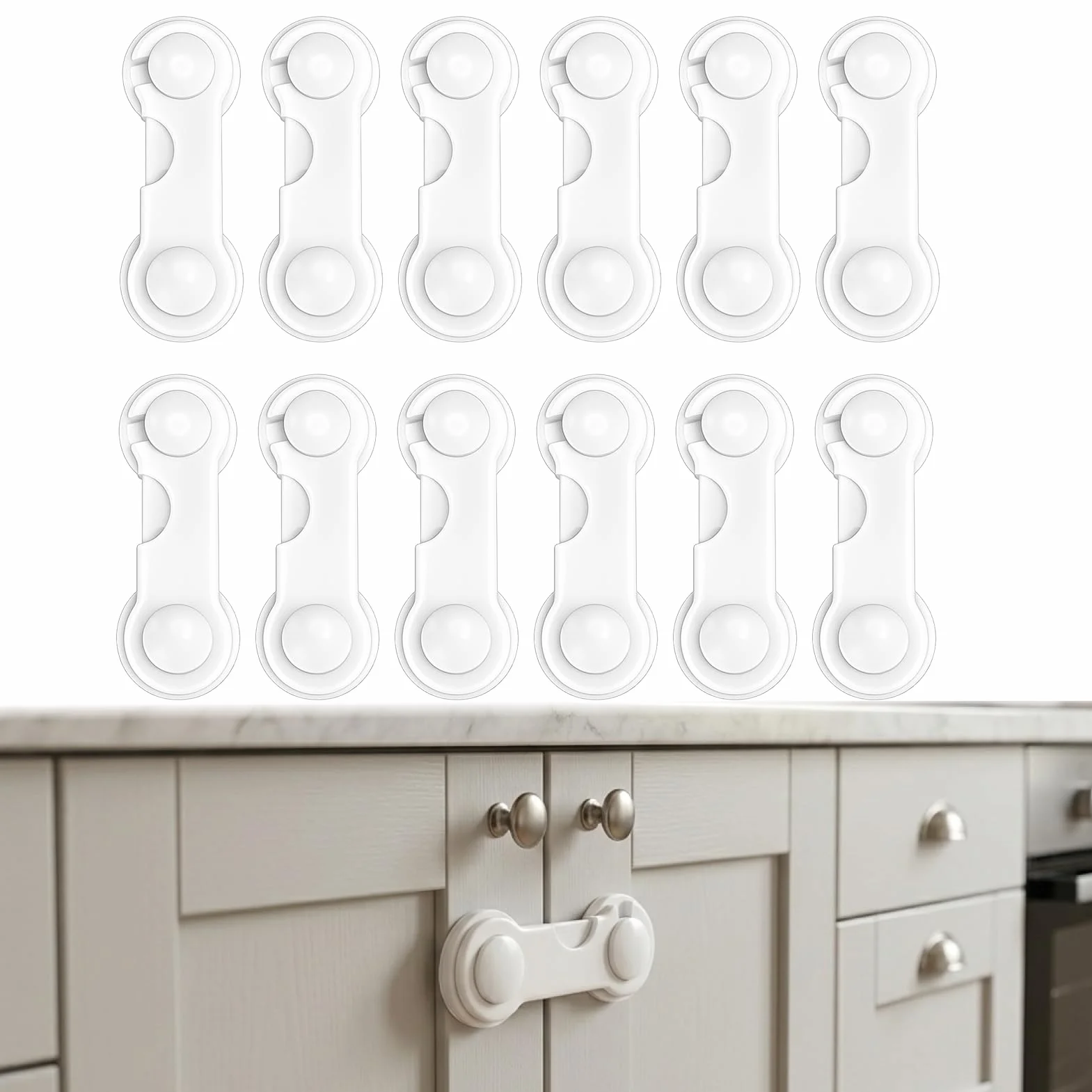 Bloque Porte Bébé Securite Placard Enfant 9,5×3,7cm Protection Placards Réfrigérateurs Fenêtres