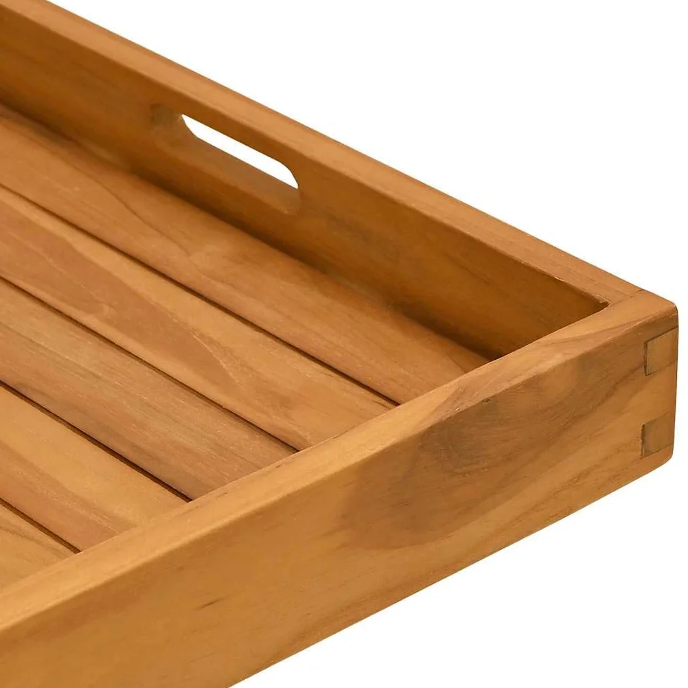 Plateau de service 50x50 cm Bois de teck massif