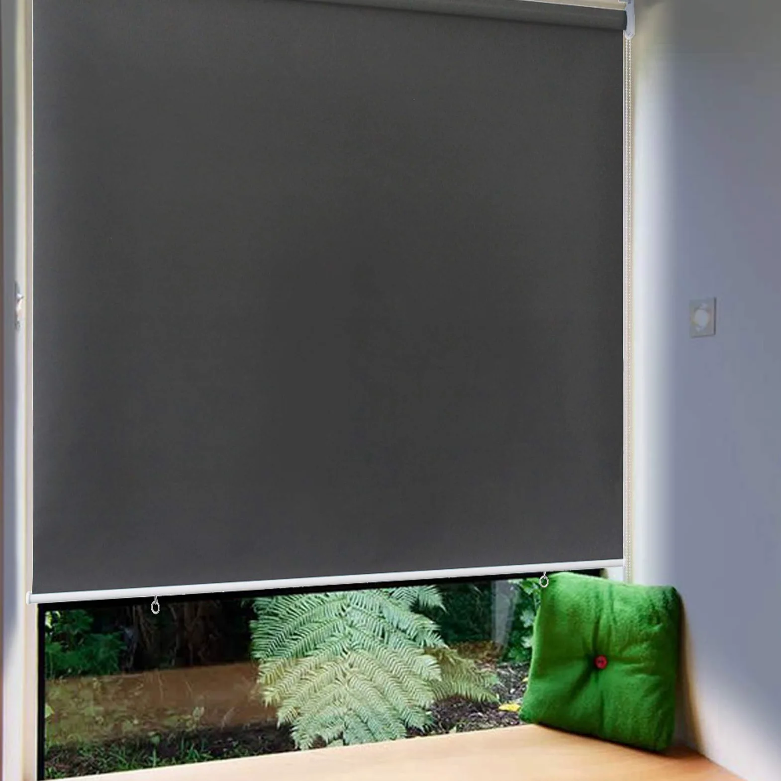 Froadp 180x240cm Stores Enrouleurs Extérieur à Opaque Enrouleur Fonction Thermique Réfléchissante Occultant dans différentes Tailles et Couleurs pour Fenêtres et Portes(Anthracite)