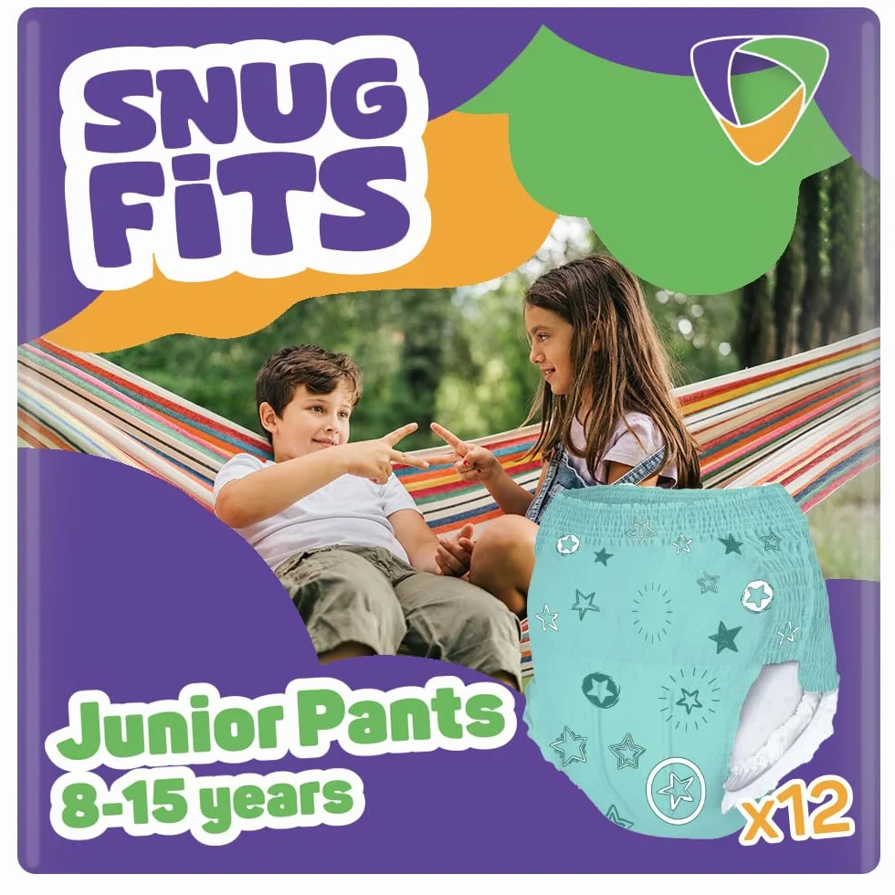 Drylife Snug Fits Lot de 6 Paquets de 12 Culottes de Mouillage Jetables Unisexes Enfant 8-15 Ans Absorption 1000 ml Protection Nuit 27-57 kg
