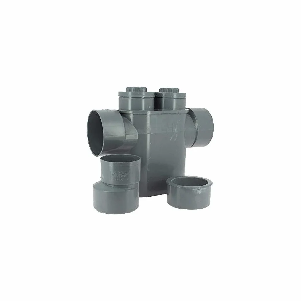 Siphon disconnecteur monobloc gris ADEQUA Ø125-100