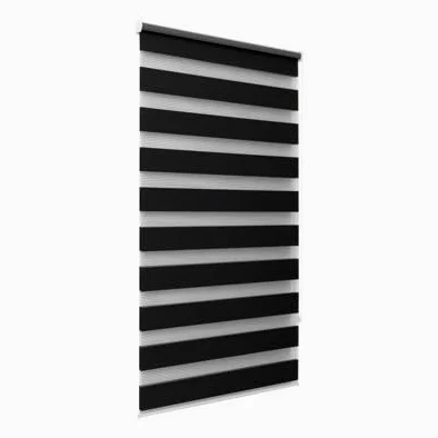 GoodHome Store Enrouleur Jour/Nuit Elin 2 Noir 90 x 180 cm