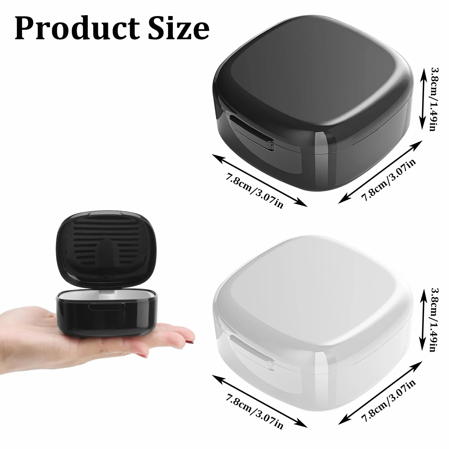 Etui Pour Appareil Dentaire Boîte De Rangement Avec Panier Portable Boîte Orthodontique 2 Pièces