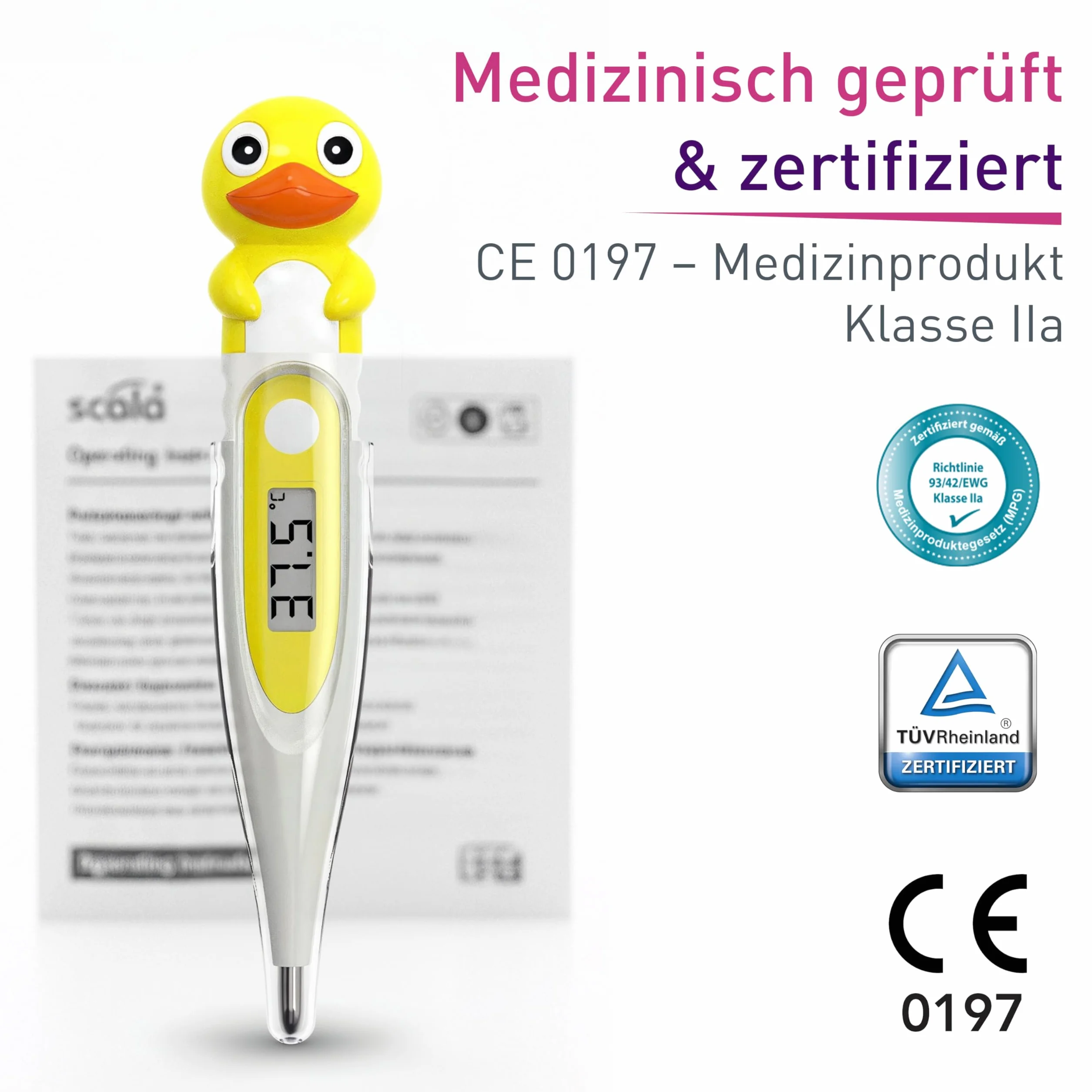 Thermomètre numérique SC 44 Flex Canard Blanc Enfant Bébé