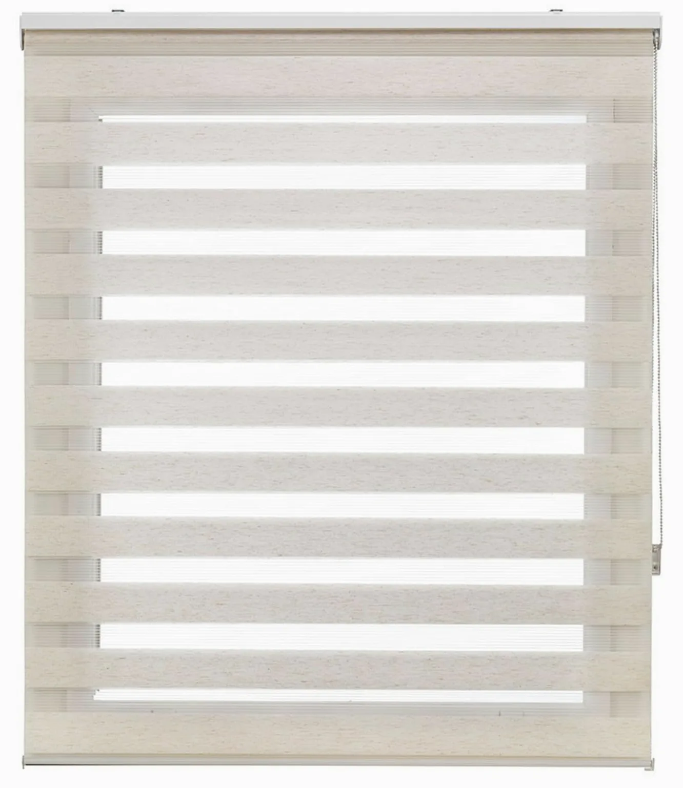 Estoralis | Vera | Store Enrouleur Jour Nuit Moderne | Double Tissu Uni | Lin | 125 x 180 cm. (Largeur/Hauteur) Taille du Tissu 122 x 175 cm. | Stores pour fenêtres et Portes