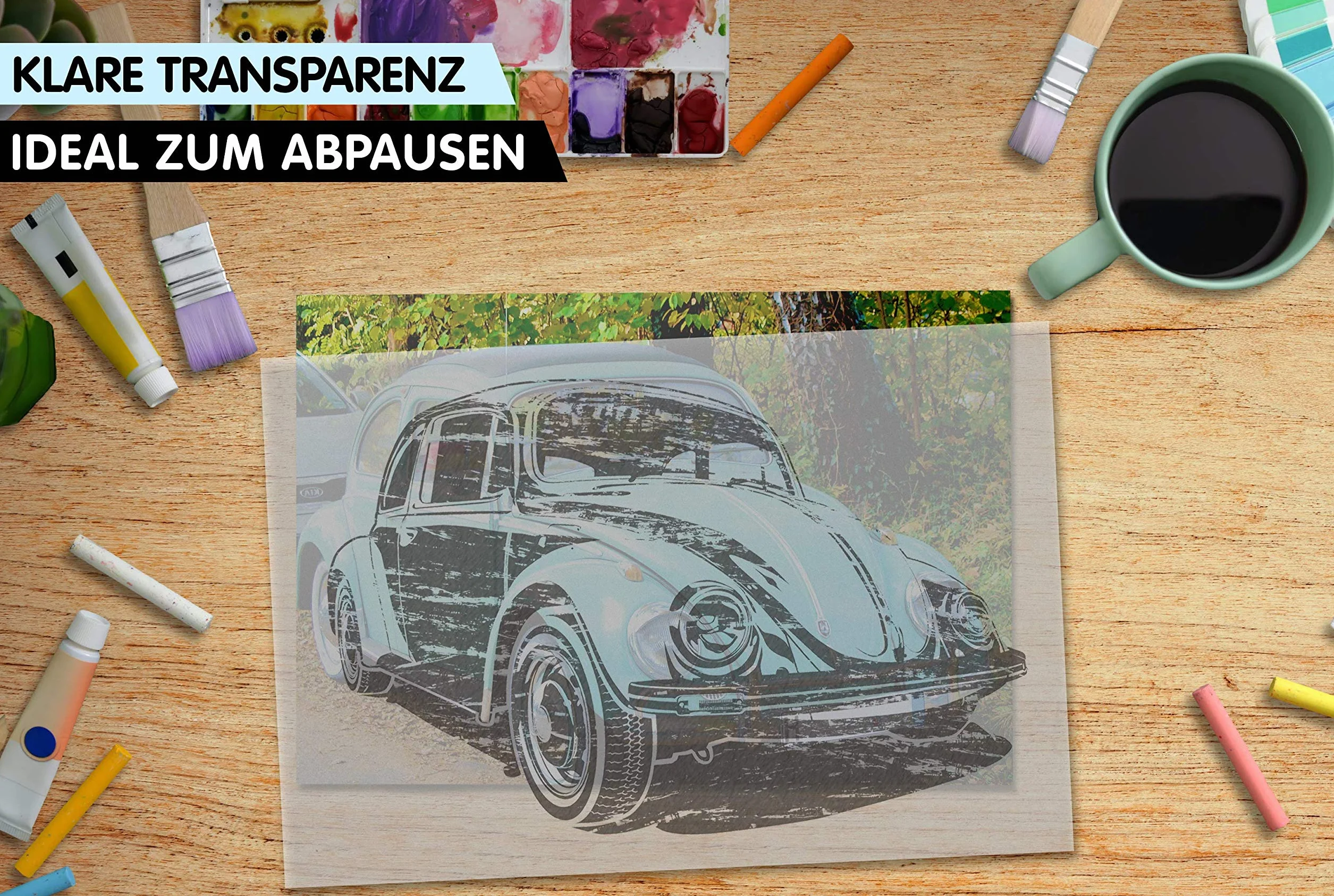 Papier dessin transparent A4 85 g/m² imprimable glassine parchemin craft pour imprimante jet d'encre et laser