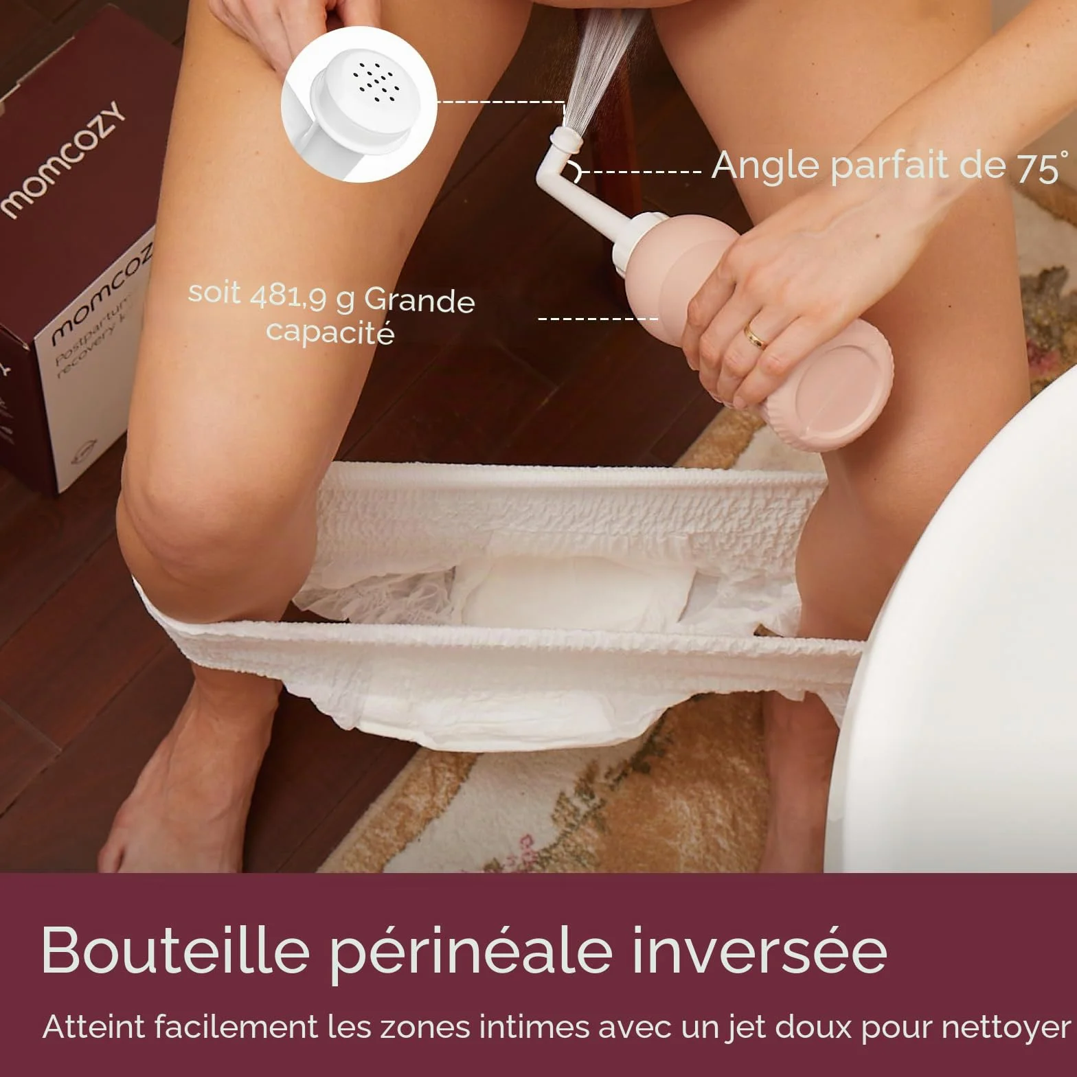Momcozy Kit essentiel de récupération post-partum, sous-vêtements jetables auto-absorbants, coussinets d'allaitement