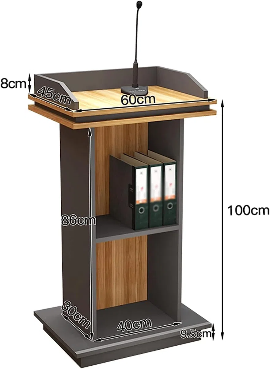 Pupitre en Bois pour église, école, séminaire, conférence ; Table d'orateur Robuste pour présentations et conférences