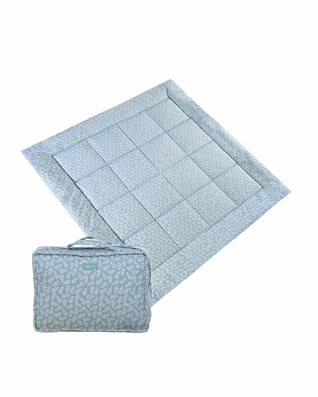 molis&co. Tapis de Jeu pour bébé 120 x 120 cm Pliable Oeko-TEX 100 Bleu
