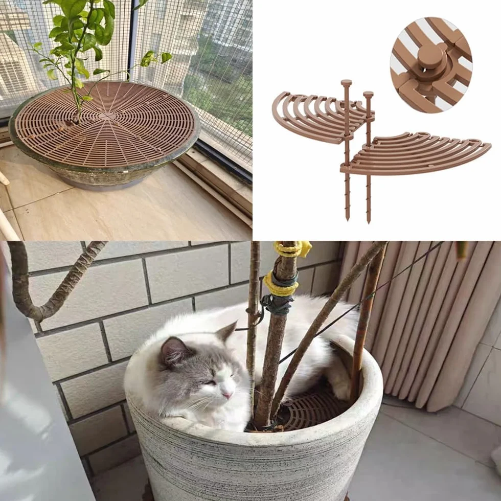 Grille Protection Plante Cache-Pot Réglable 30cm, Grilles de Protection pour Pots de Plantes