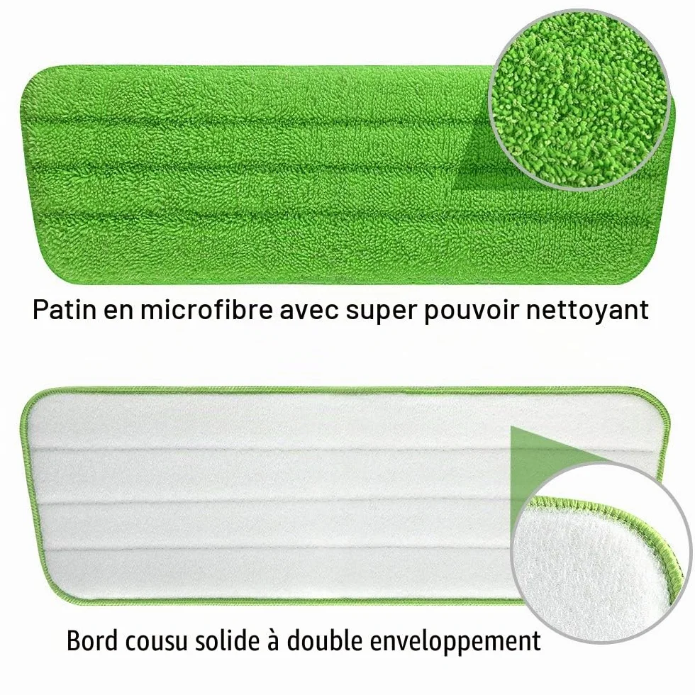 Lingettes Reutilisable Wetjet Microfibre 30x14.5cm Balai Lavable 3PCS