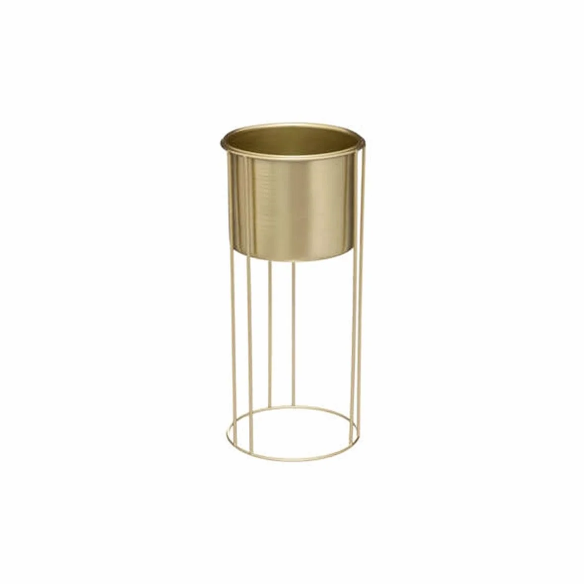 Atmosphera Créateur d'intérieur Cache-Pots sur Pied Artif 58cm Or Lot de 2