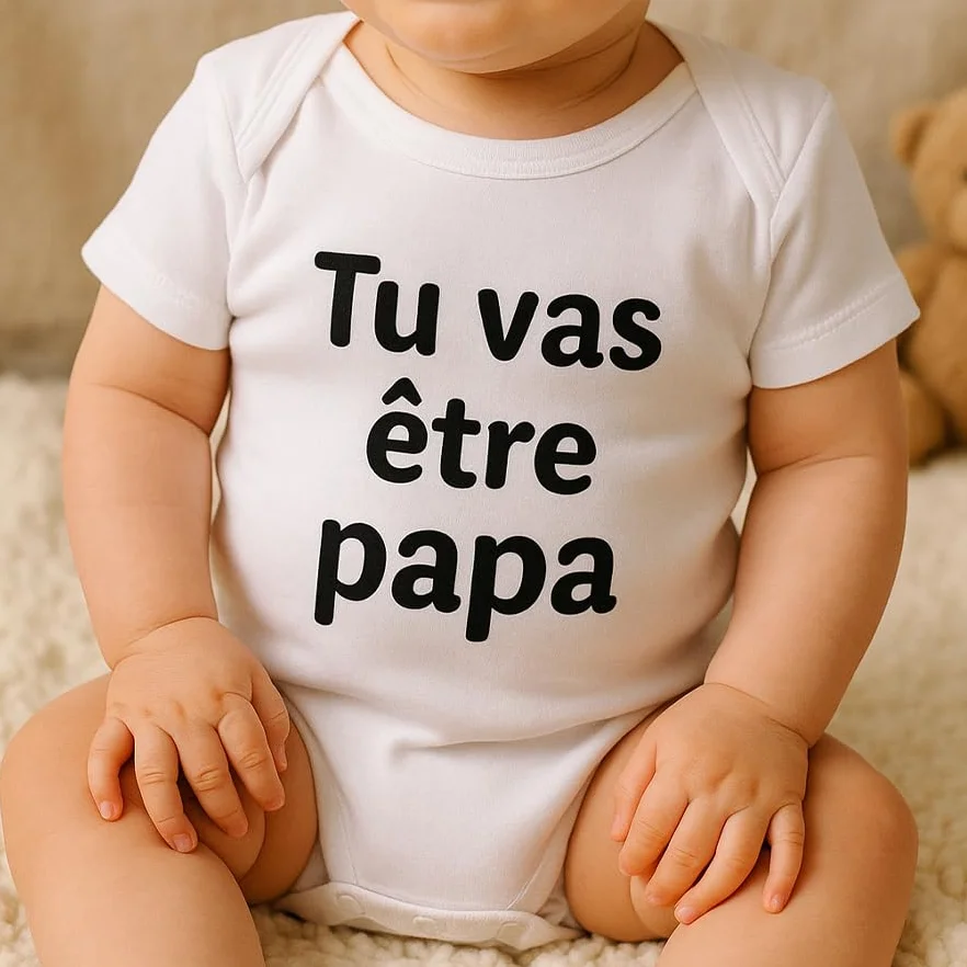 Body bébé personnalisable avec prénom – Cadeau original naissance anniversaire