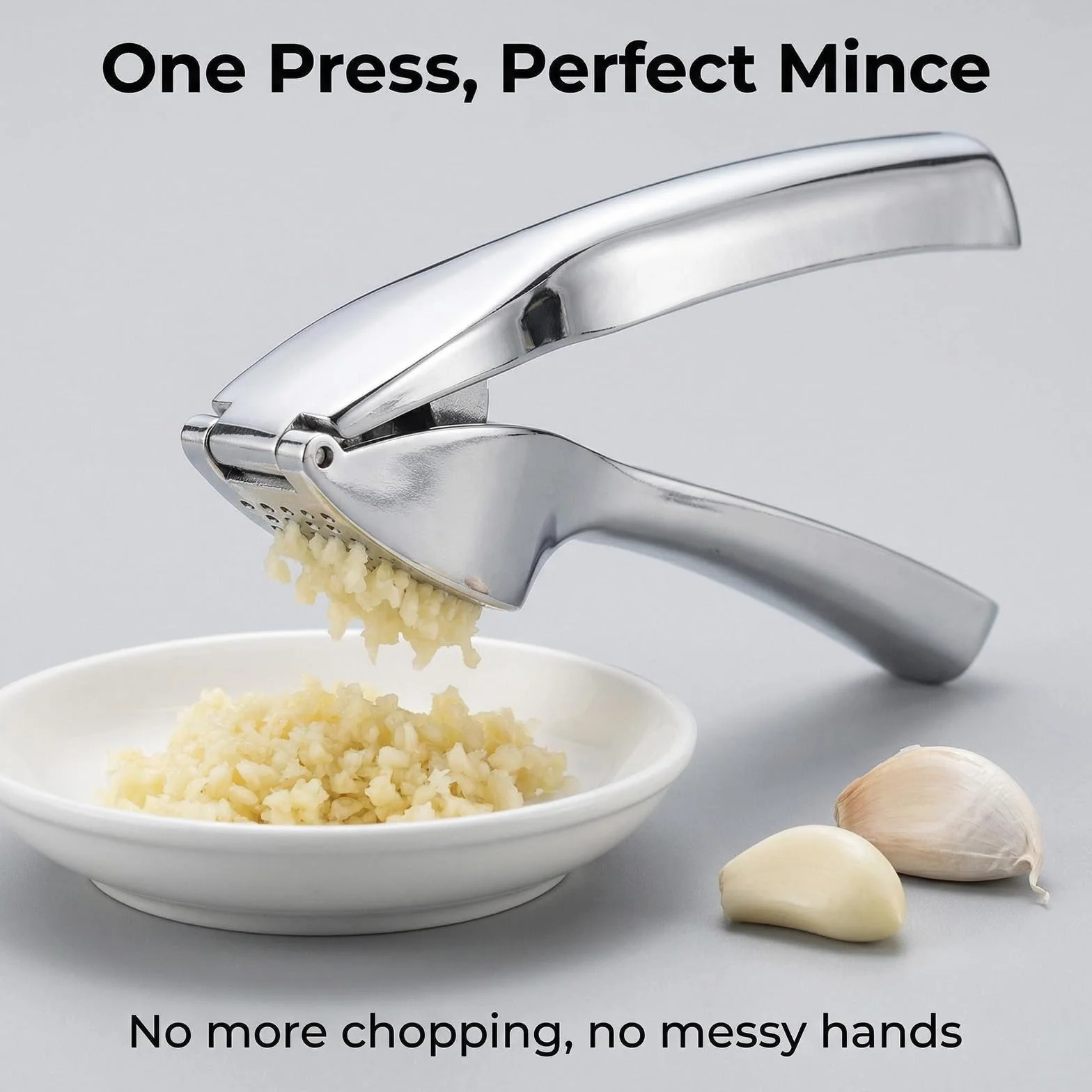 Presse Ail Inox Professionnel Hachoir Robuste Acier Inoxydable Écrase Sans Effort