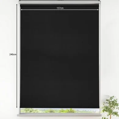 GoodHome Store Enrouleur occultant sans perçage Boreas 2 Noir 160 x 240 cm