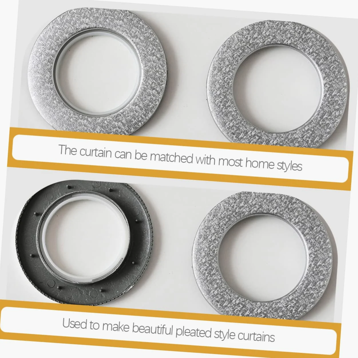 30 Pièces Boucle de Rideau Cercles de Rideaux œillets Crochets Rideaux Crochet pour Rideaux tentures Anneau de glissière de Rideau Anneaux de Rideaux réutilisables Plastique