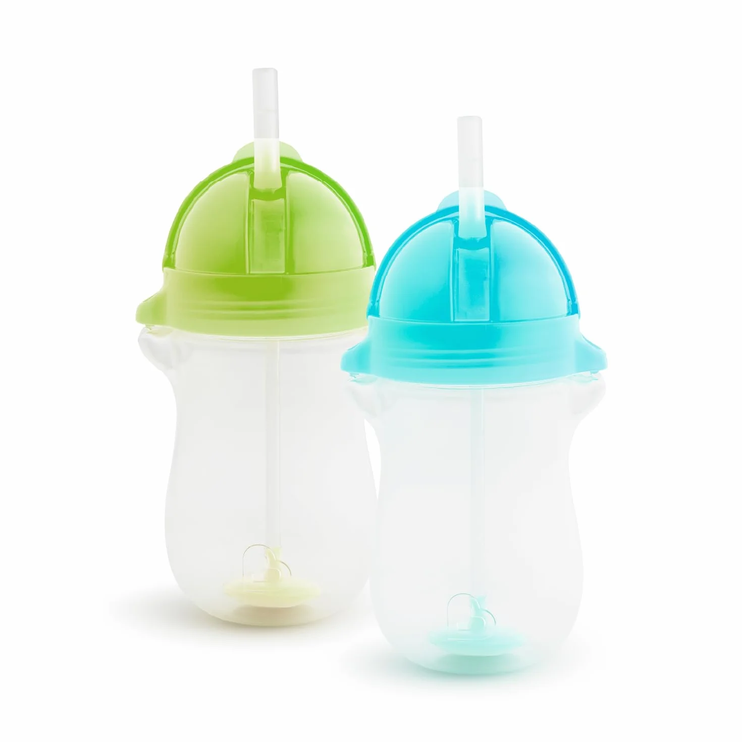 Munchkin Gobelets d'apprentissage 2 pièces avec paille 296 ml Vert/Bleu Sans BPA