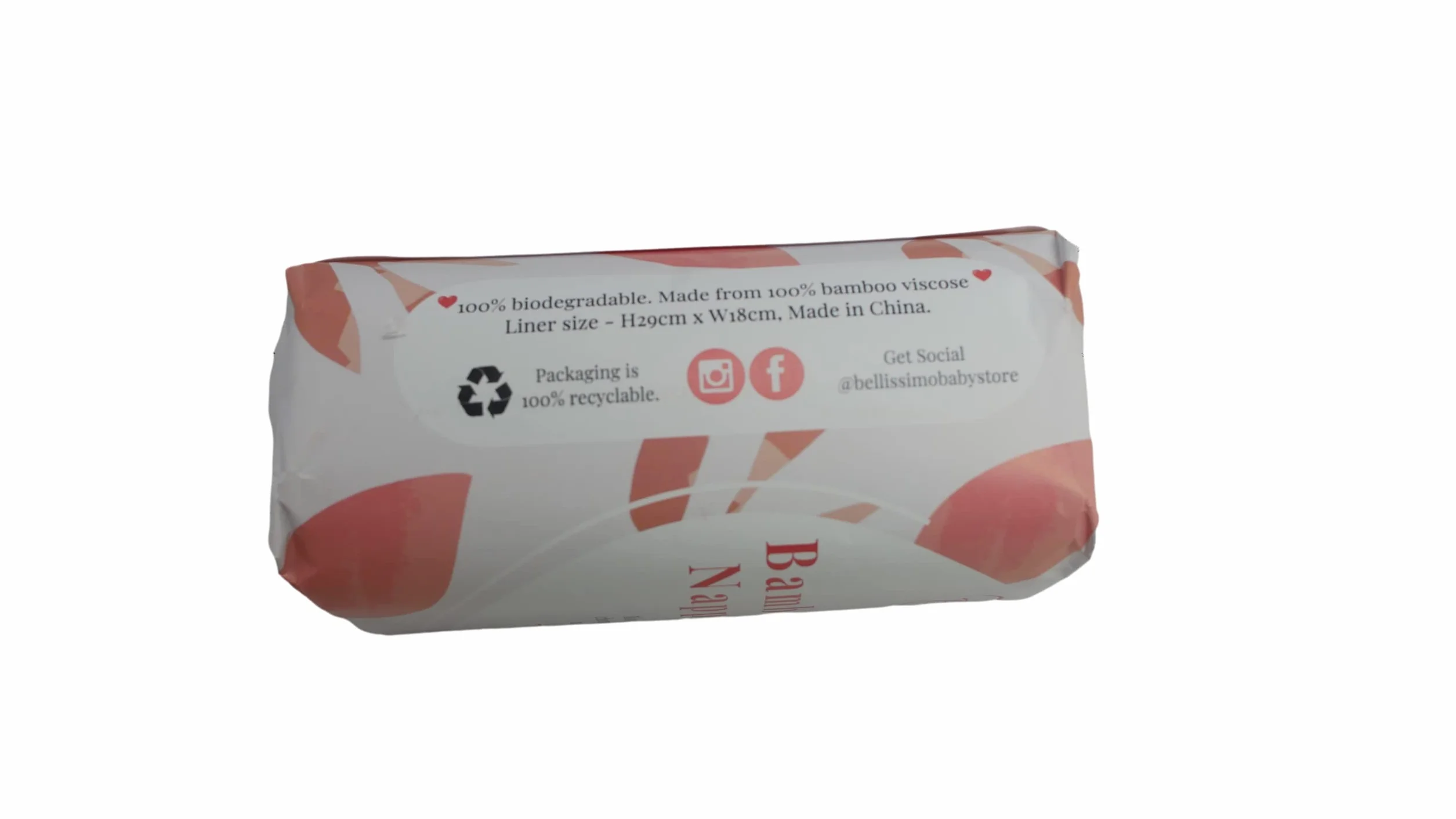 Lot de 300 couches biodégradables en bambou doublure douce réutilisable compostable