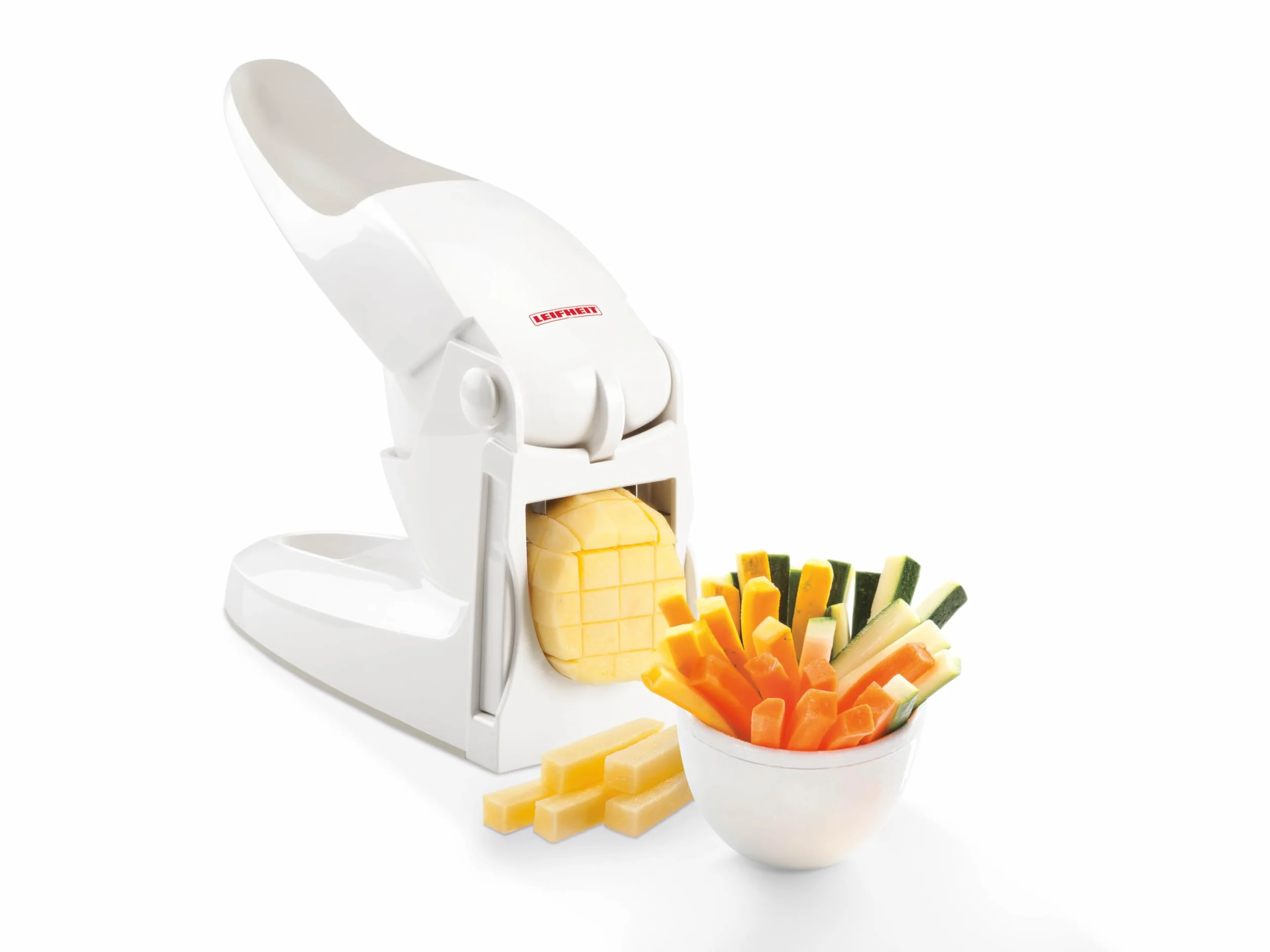 Leifheit Coupe-Frites lame de coupe légumes antidérapant bâtonnets 10mm 12mm