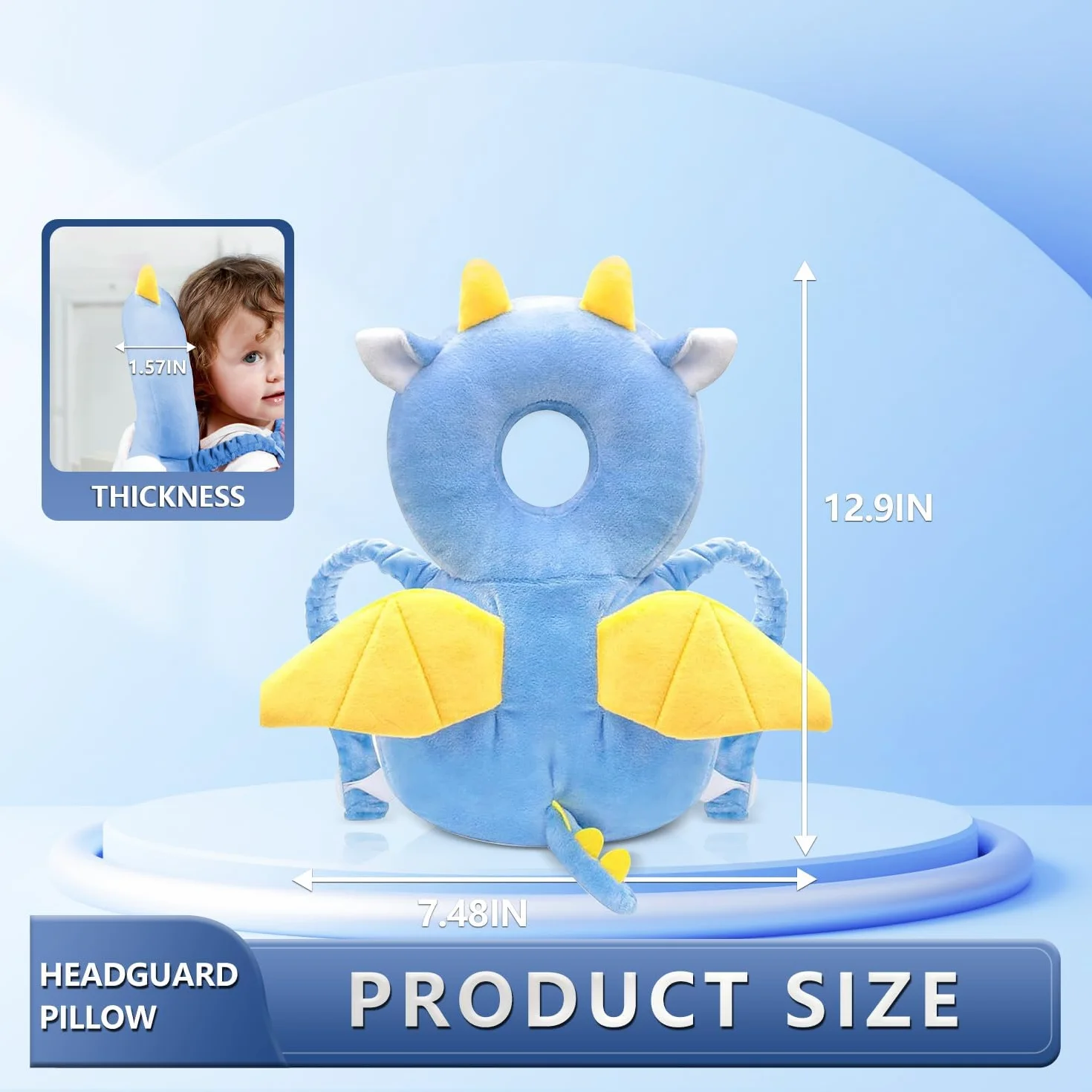 Sac à dos bébé protection tête réglable Dragon 5-24 mois