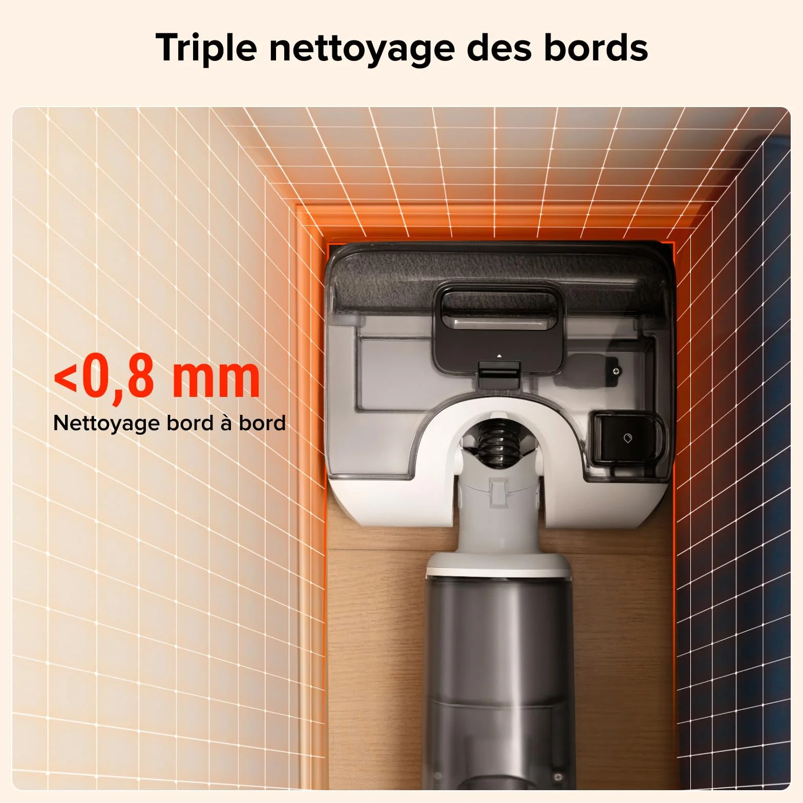 Roborock F25 GT Aspirateur Laveur 20 kPa sans Fil Autonettoyage 90°C