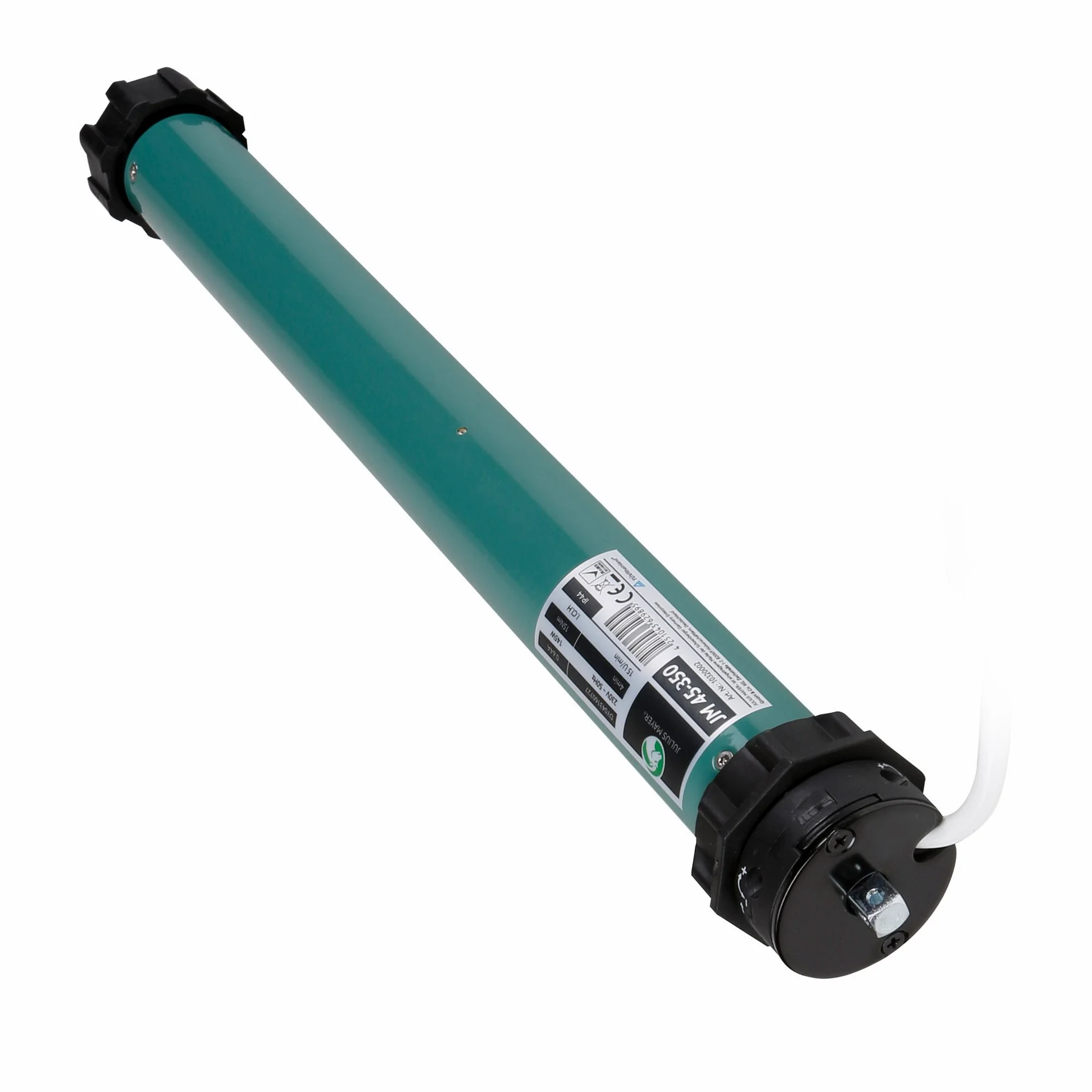 JULIUS MAYER Moteur pour volets roulants JM45-350 SW60 Force de traction 35 Nm / 65 kg SW60 Économique Sans entretien Très silencieux Avec accessoires