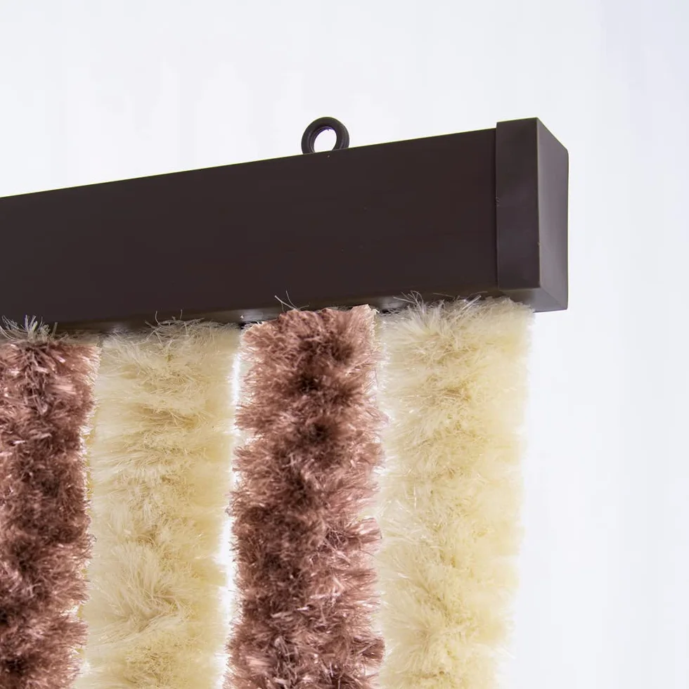 Rideau chenille 100 x 220 cm, beige/marron