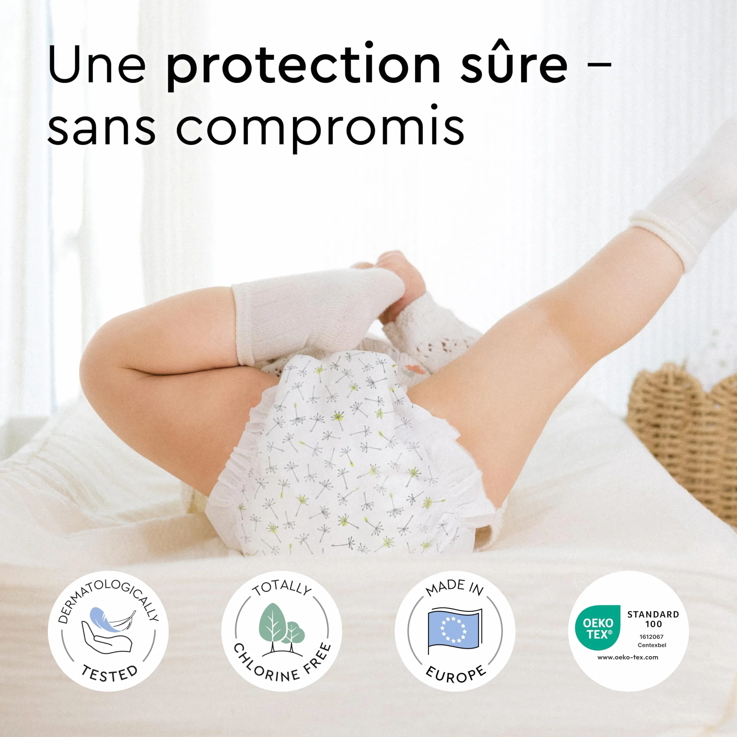 LILLYDOO Couches Bébé Hypoallergéniques Taille 3 (6+ kg) Lot de 3 Paquets 87 Pièces Ultra Douces Absorbantes sans Parfum