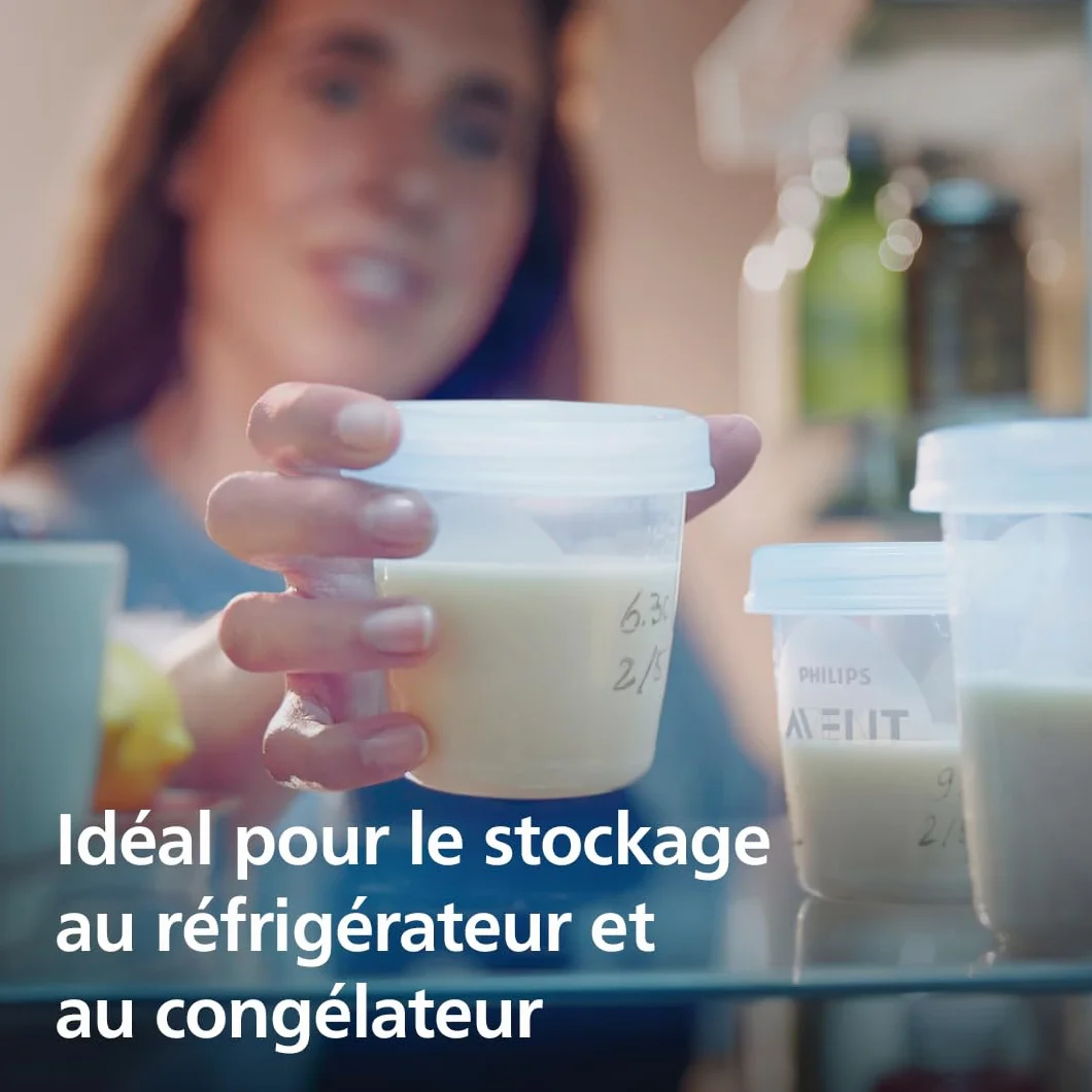 Philips Avent SCF721/20 Pots de conservation 180 ml 240 ml avec couvercles cuillère de sevrage