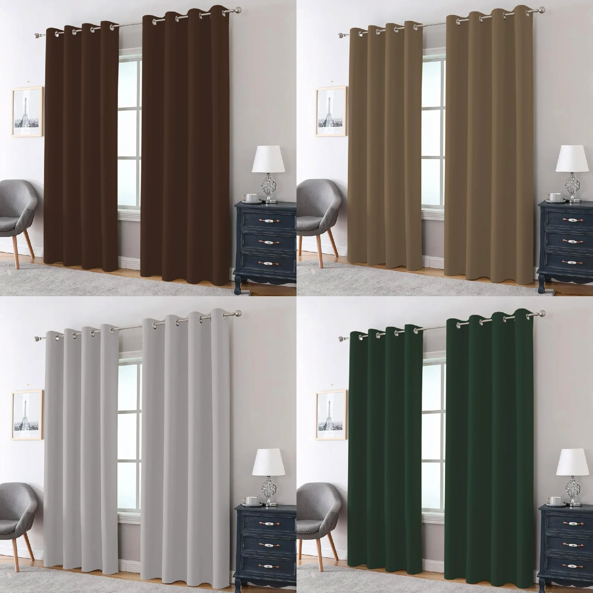 Rideau Occultant 160 x 230 cm Thermique Isolant Anti Froid Chaleur Rideaux Anti Froid/Rideau Exterieur Terrasse Design Moderne à Oeillets pour Chambre, Salon, Bureau, Blanc