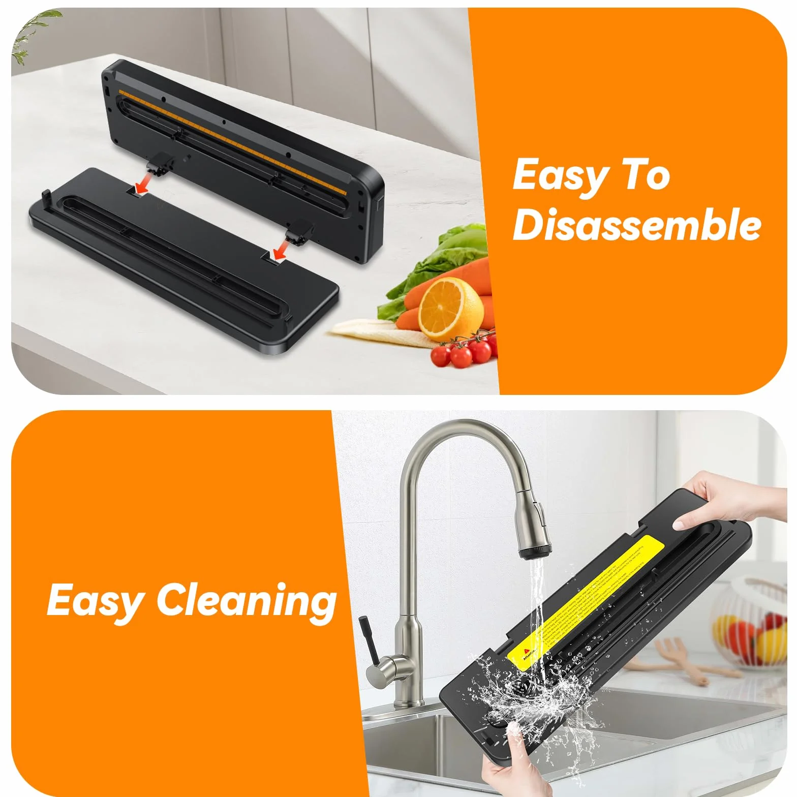 Machine Sous Vide Alimentaire 5 en 1, Appareil de Mise Sous Vide Compacte avec 50 Sacs, Scelleuse pour Aliments Secs et Humides