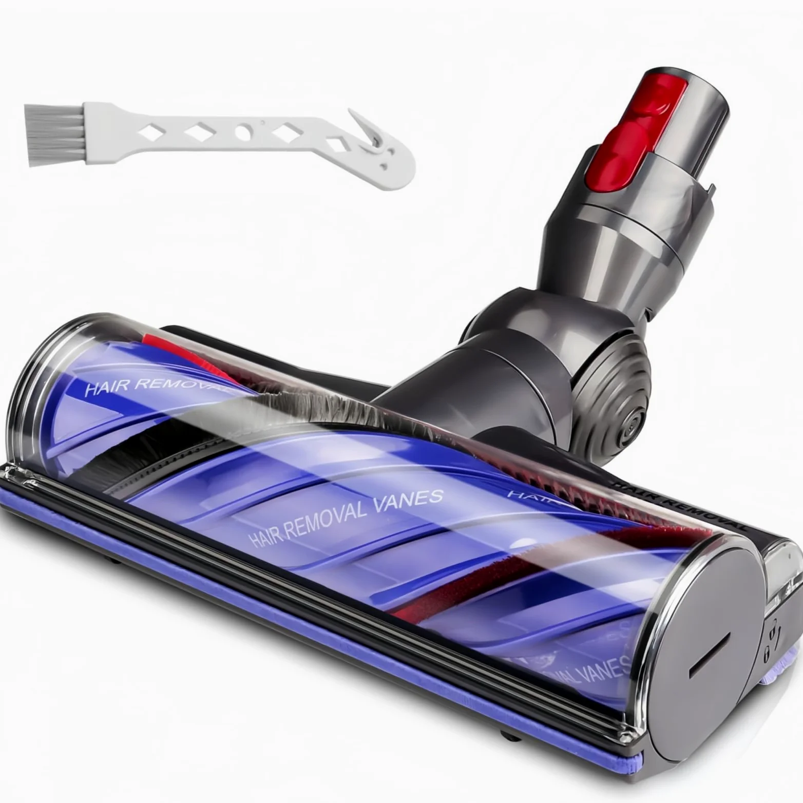 Tête de Brosse Anti-Emmêlement pour Dyson V7 V8 V10 V11 V15 | Brosse Electrique Motorisée Accessoire de Rechange pour Aspirateur, Embout Rouleau pour Poils d'Animaux Sols Durs et Tapis