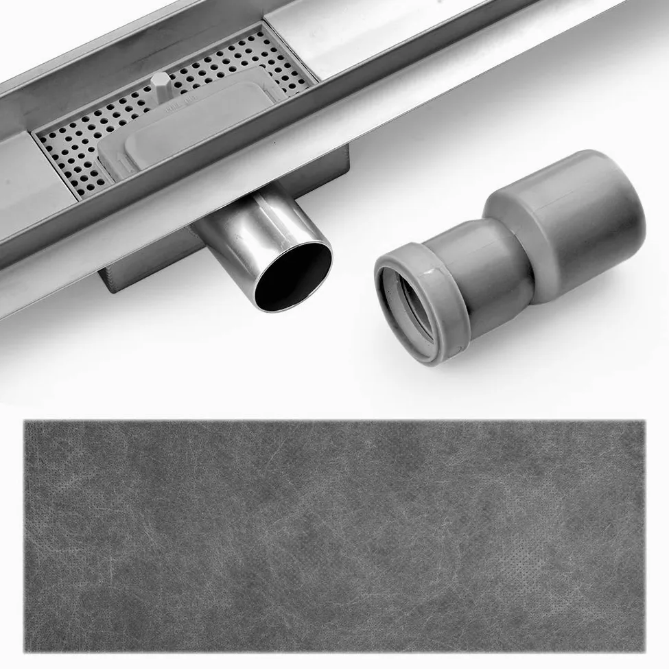 SIENOC Caniveau pour Douche,50cm,Caniveau de Douche en Acier Inox Siphon Sol d'évacuation à Carreler pour Salle de Bain,avec appareil désodorisant et filtre à cheveux