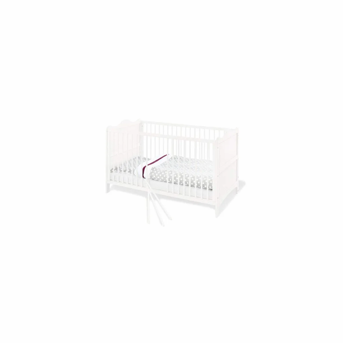 Pinolino Florentina Lit enfant avec sommier lattes commode langer plan étagère bébés tout-petits blanc