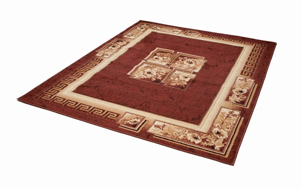 Grand Tapis De Salon - Marron Brun - Parfait Pour La Chambre - Design Classique - Motif Clé Grec - Plusieurs Coloris & Tailles "VERONA " 140 x 200 cm