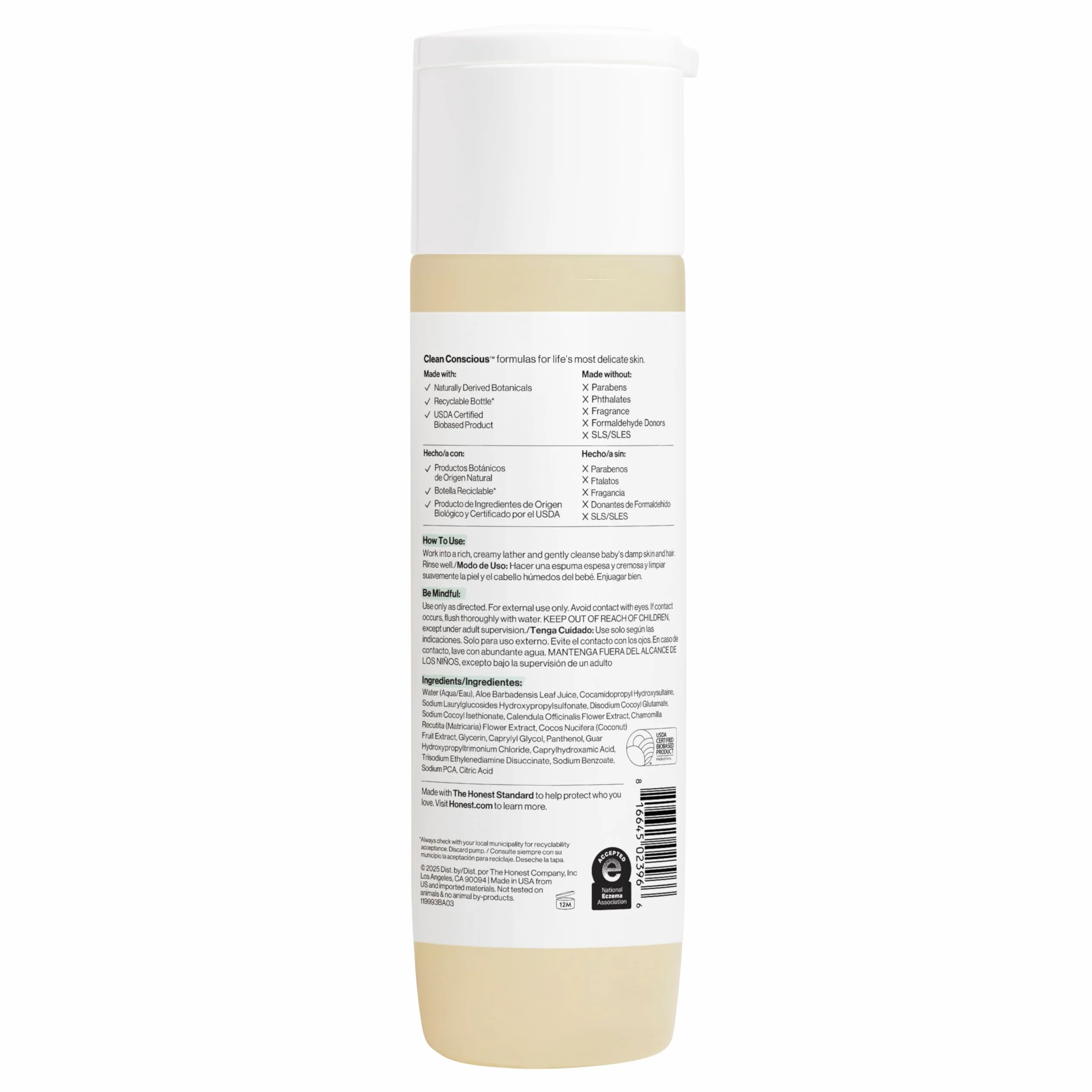 Honest Purely Sensitive Shampoo And Body Wash Fragrance Free For Kids 10 oz