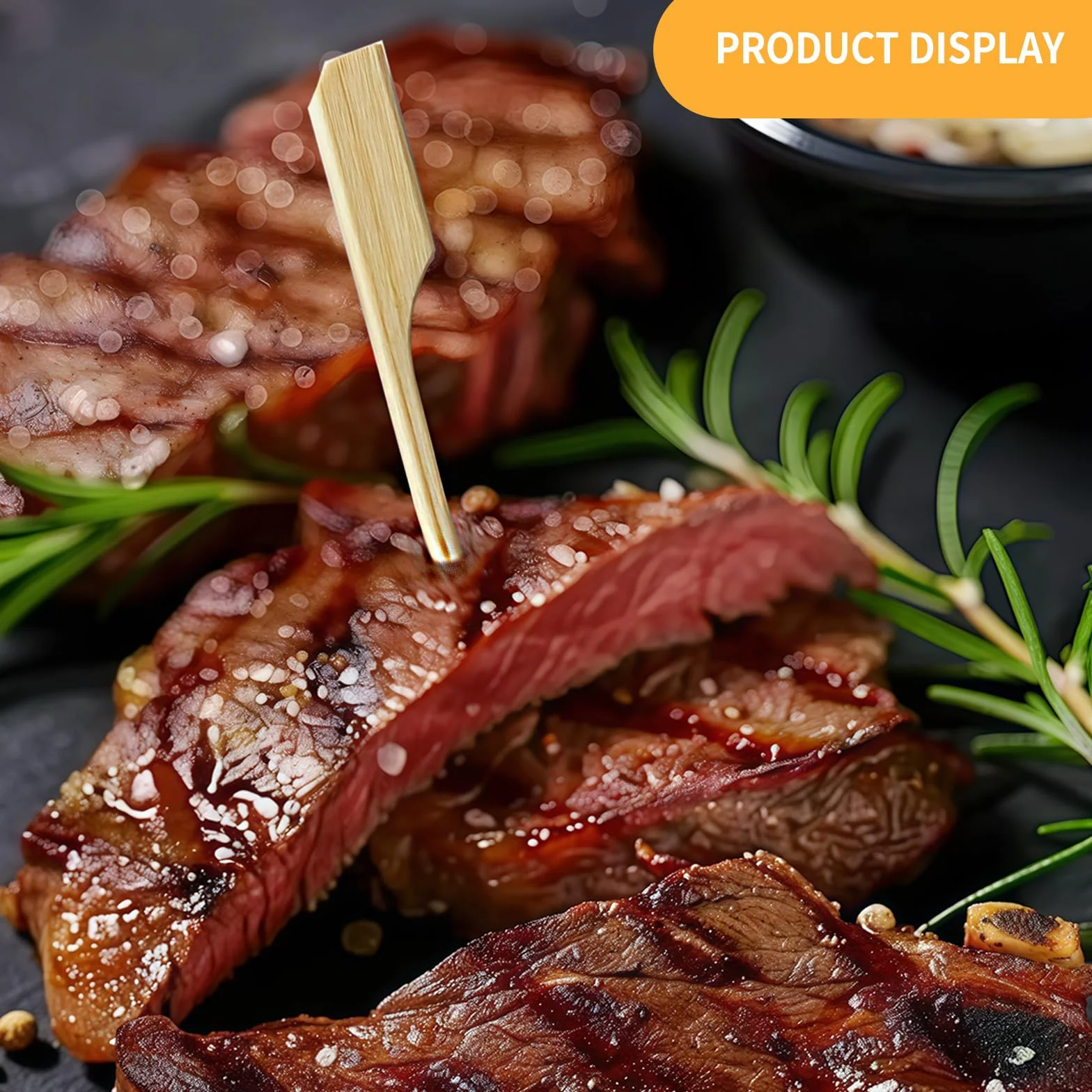 Lot de 500 brochettes en bambou 15 cm pour steak barbecue