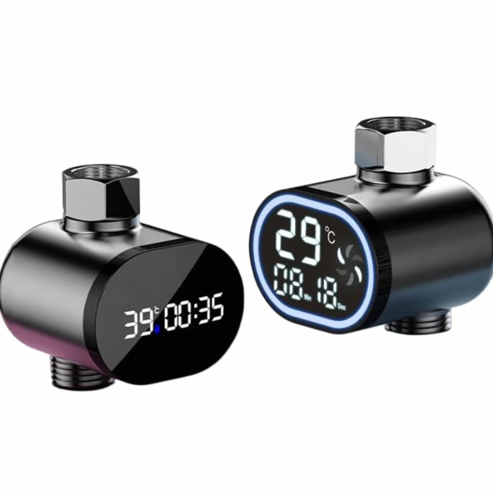 Thermomètre de douche numérique LED avec indicateur de température pour bain bébé