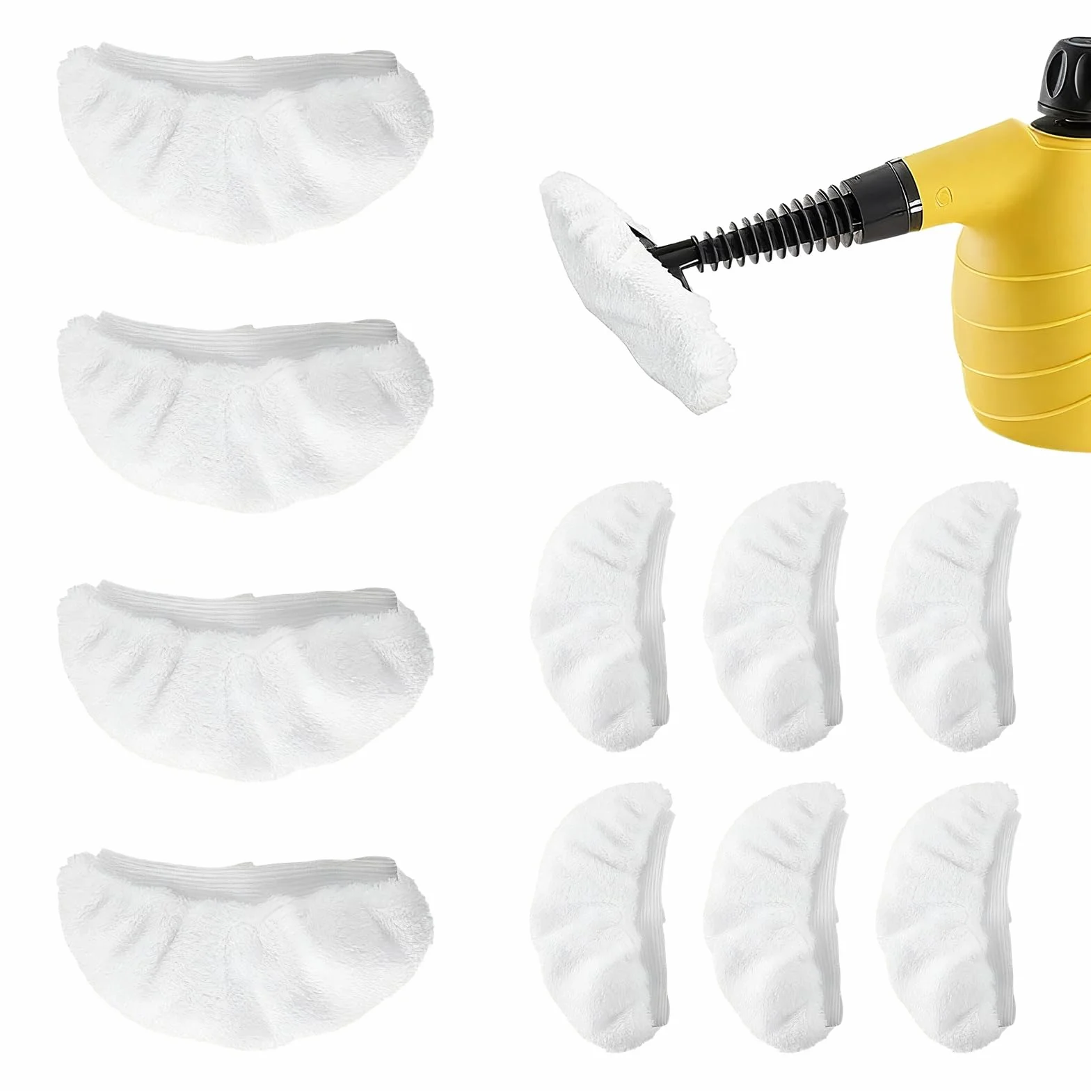 Accessoires Nettoyeur Vapeur Universels, Pads Lavables, Chiffons Microfibre 10 Pièces