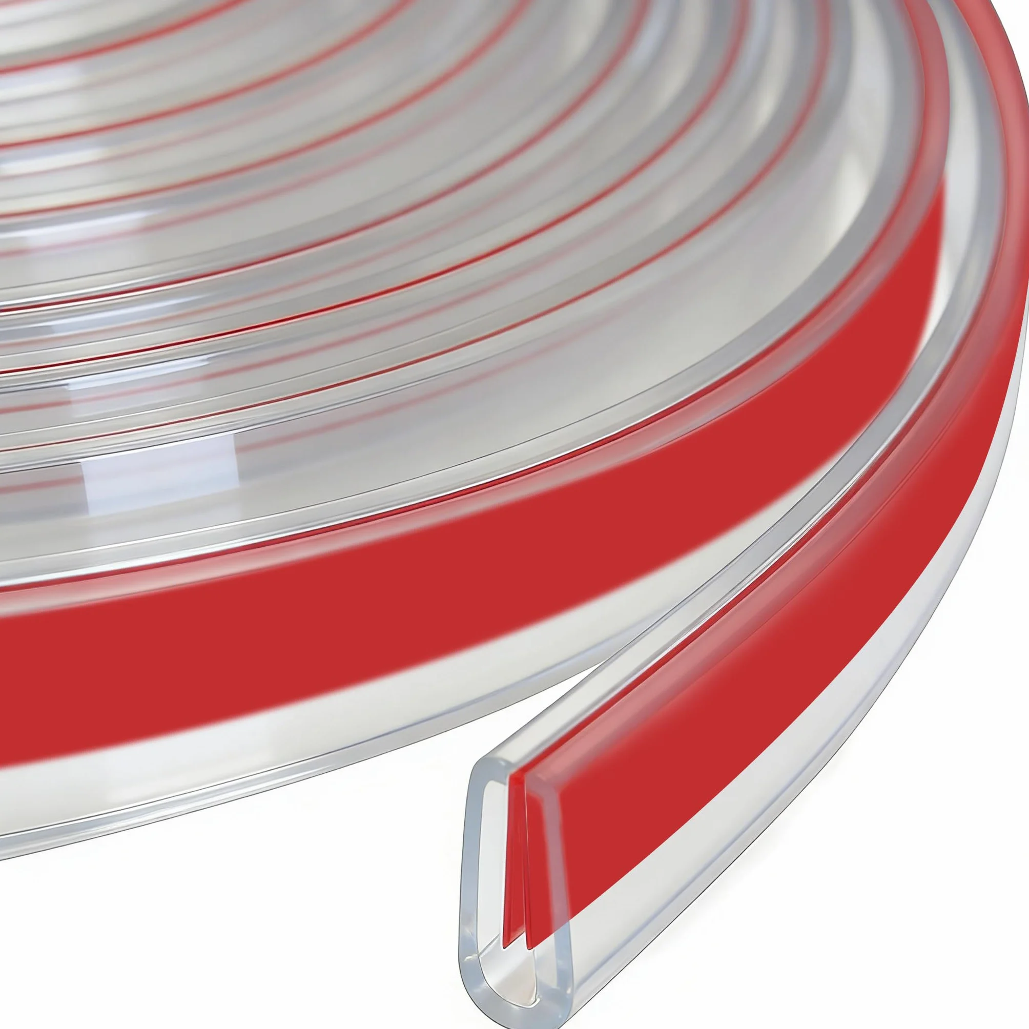 Bordure en caoutchouc autocollante en U 2-3 mm EPDM transparent pour tôle portes voiture camion