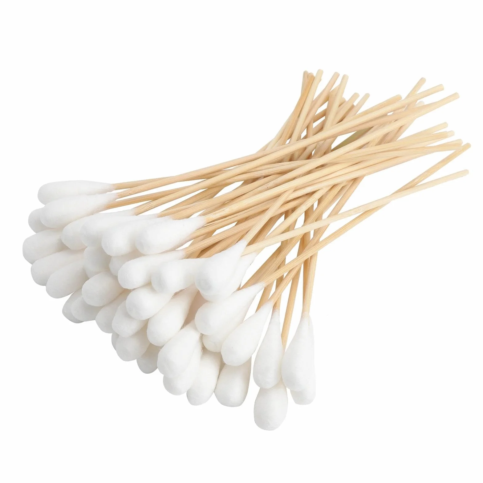 Cotons-Tiges en Bois 20cm 100 Pièces pour Maquillage Nettoyage