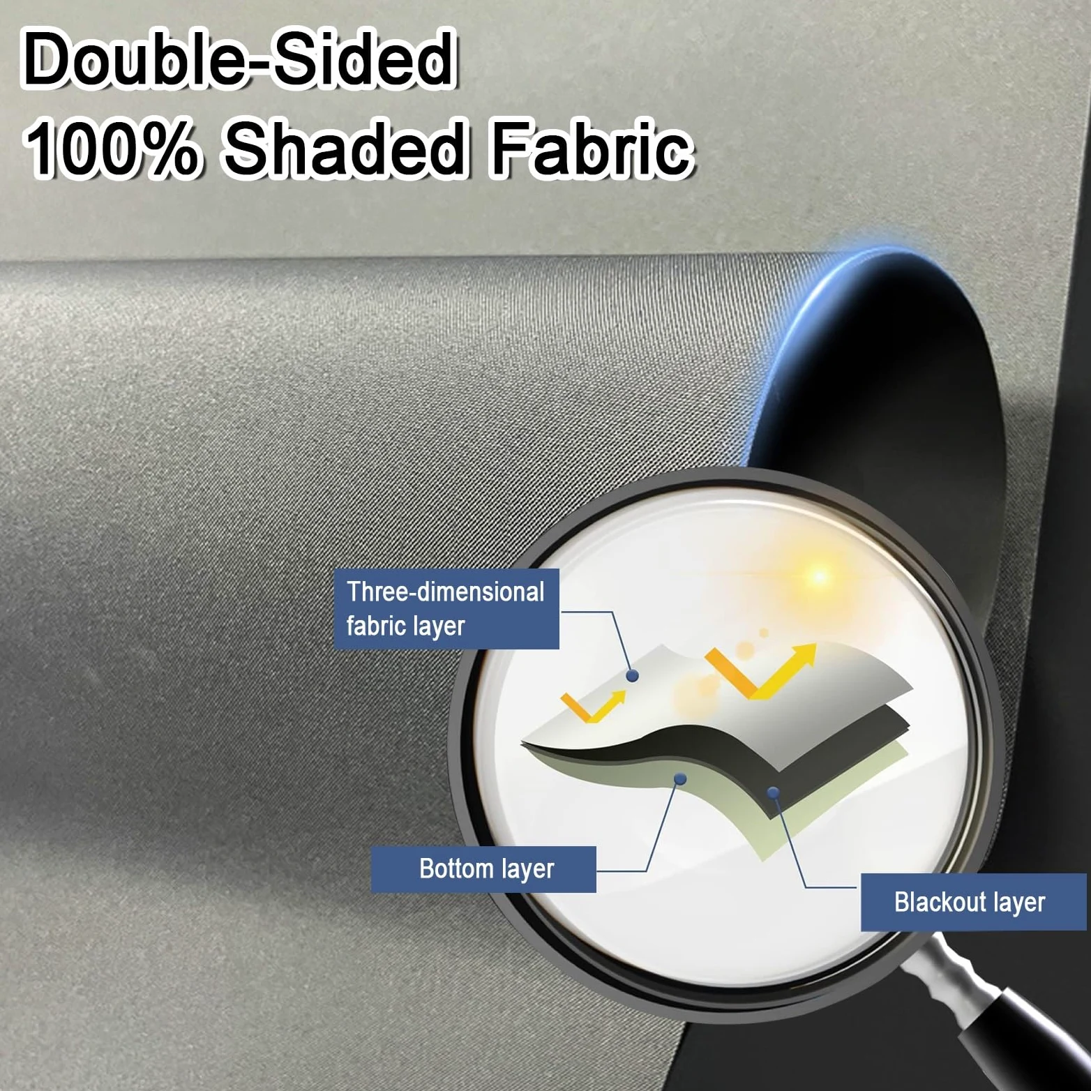 Store Enrouleur Occultant 95 x 115 cm sans Perçage Installation Facile 100% Opaque Protection Thermique Solaire Rideau Occultant sans Percage pour Fenêtre Ou Porte, Gris Foncé