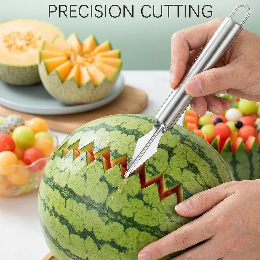 Set 4 en 1 Cuillère Parisienne à Melon Acier Inoxydable Ustensile de Cuisine