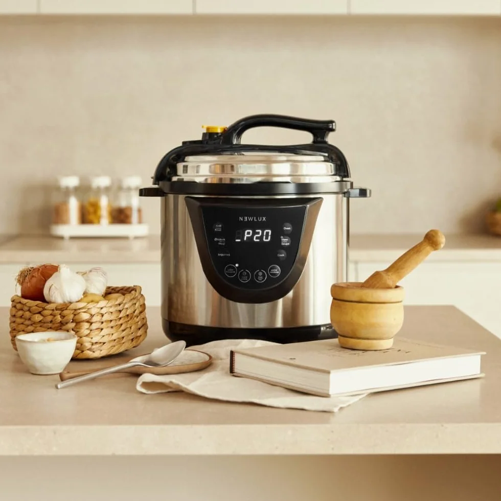 Mijoteuse Électrique Programmable NEWLUX Chef Pot V110, 1000W, 6L, 10 Programmes, Duo-pressure