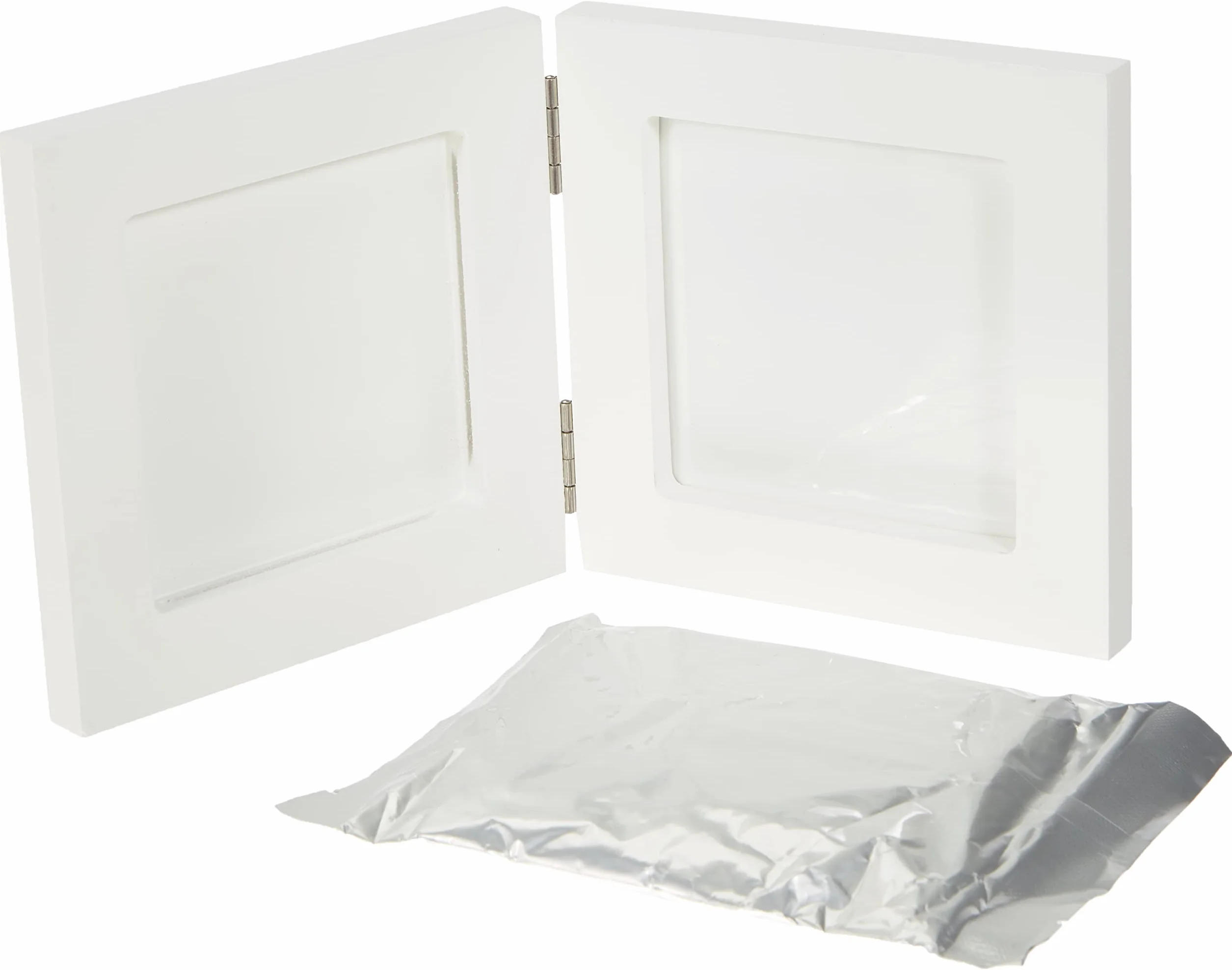 Artemio Kit Moulage Empreinte de Bébé Cadre Photo Bois Blanc 13,5 x 4,5 x 16 cm