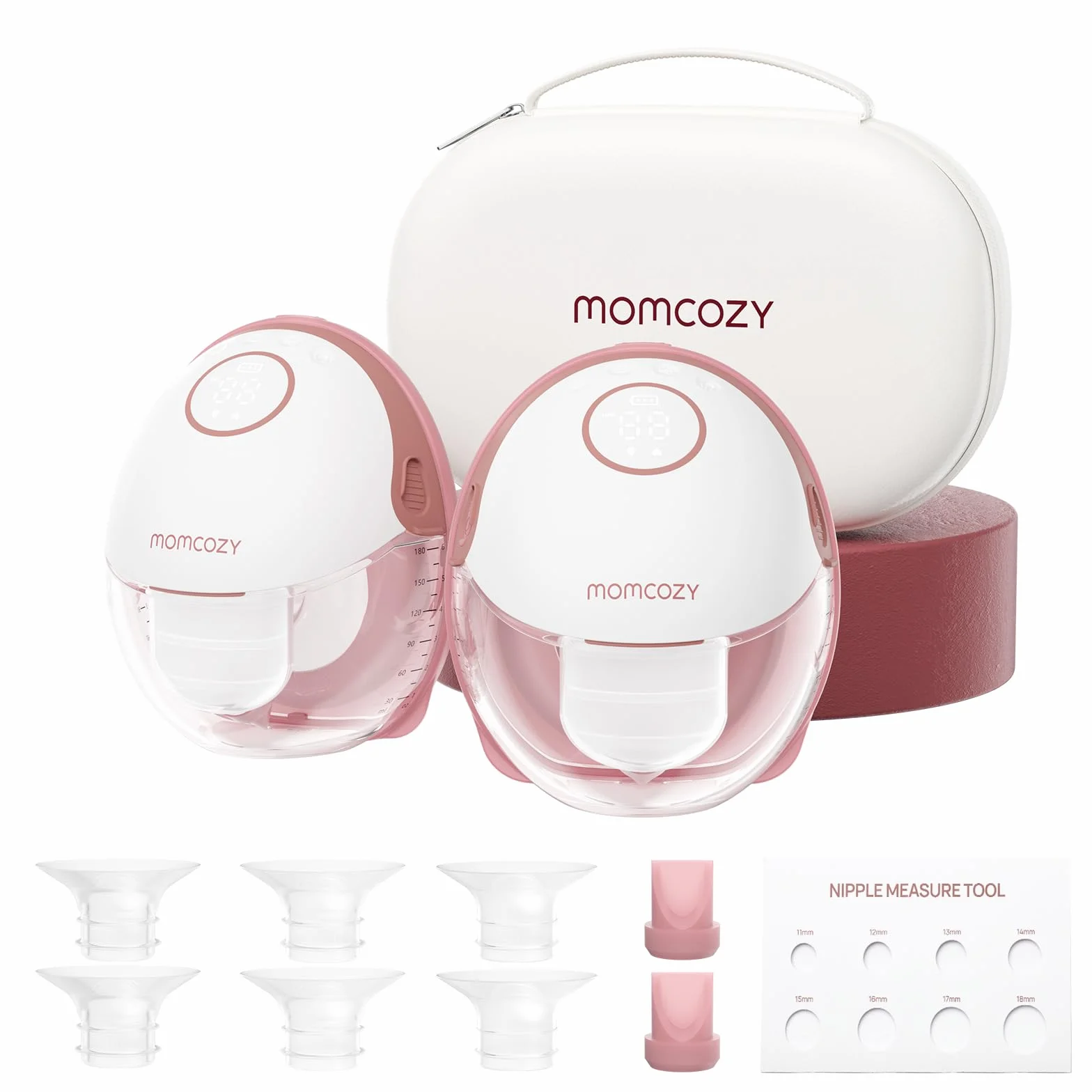 Momcozy M6 Tire Lait Electrique Mains Libres Rouge