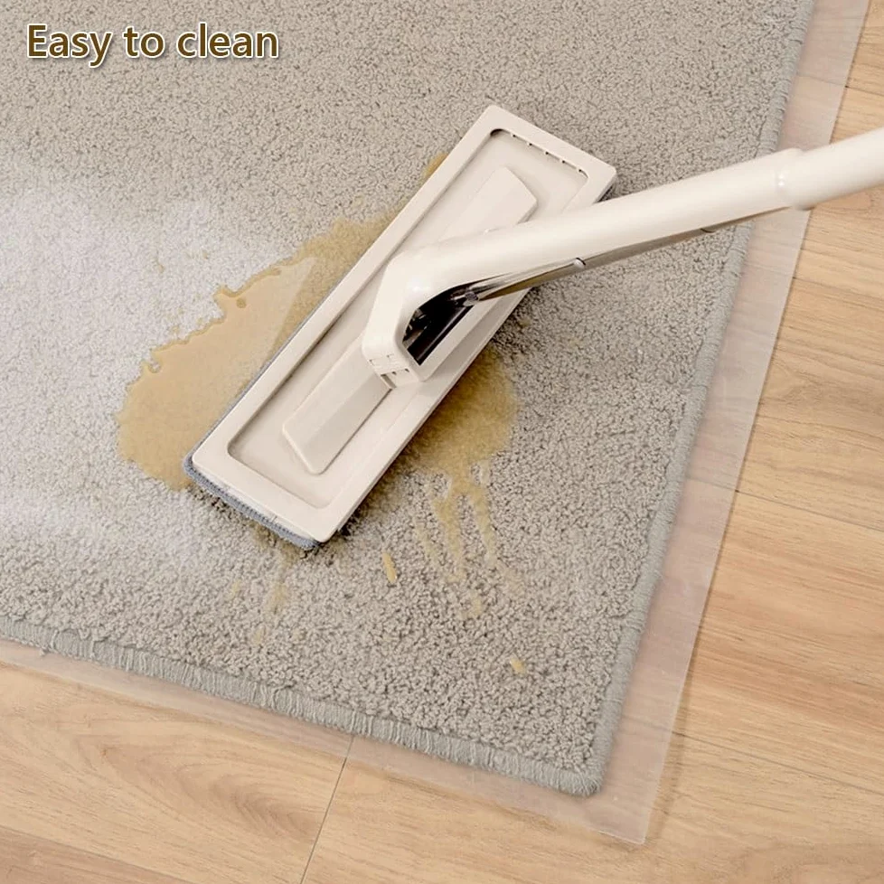 Tapis protège Sol Transparent Tapis de Protection de Sol Épaisseur : 1,0 mm Antidérapant Tapis de Chaise Transparent pour parquet(Givré,120x140 cm)