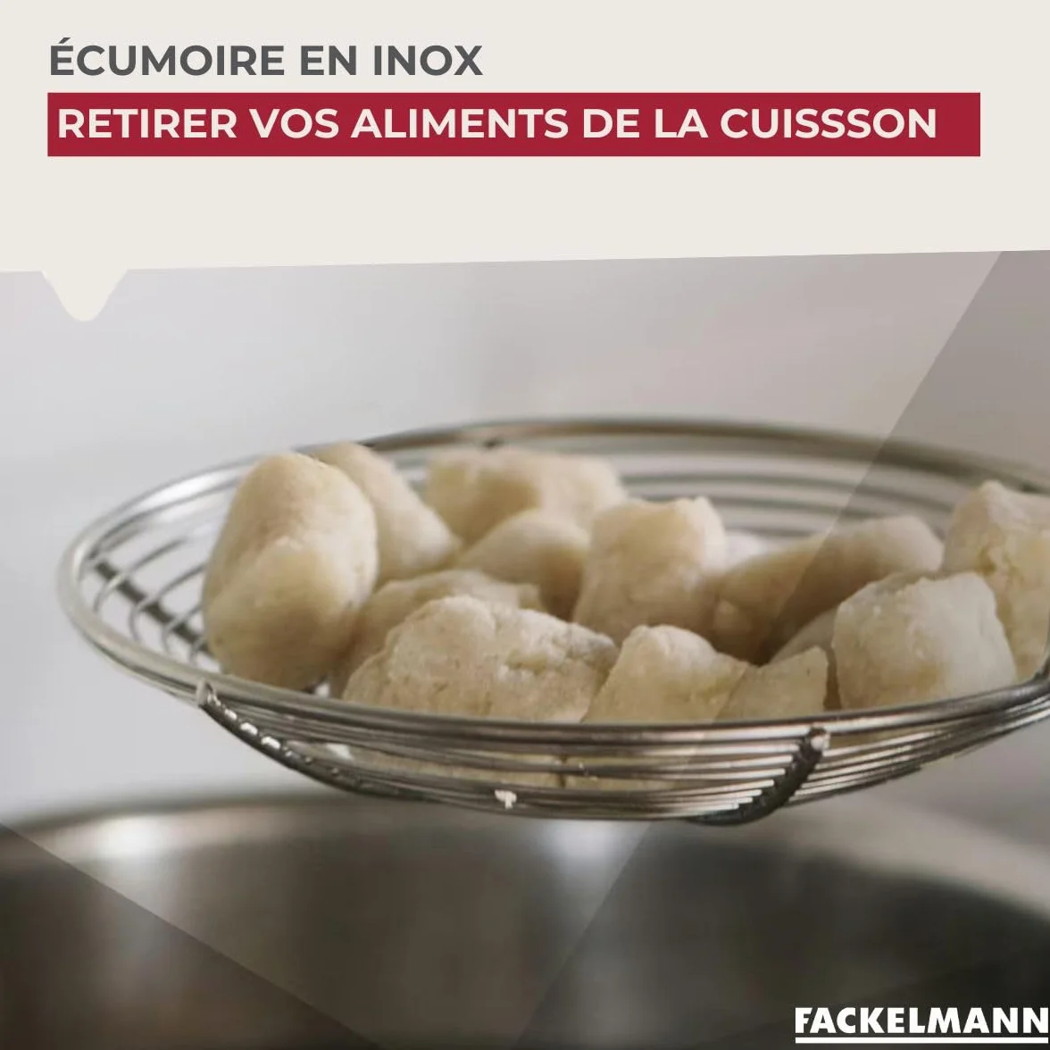 Fackelmann Écumoire araignée en inox 36 cm, Acier Inoxydable Argenté