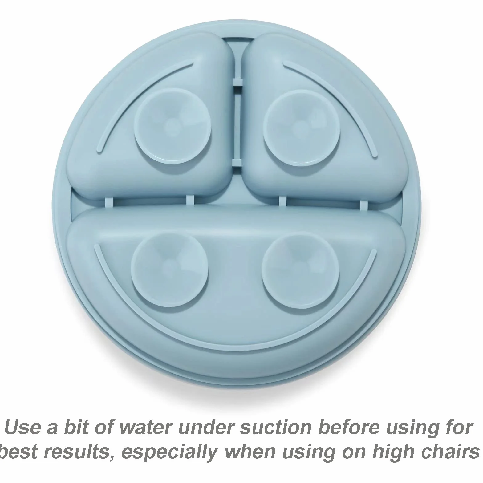 PandaEar Assiettes divisées en silicone incassable pour bébé - Lot de 3 - Antidérapantes - Passe au lave-vaisselle et micro-ondes