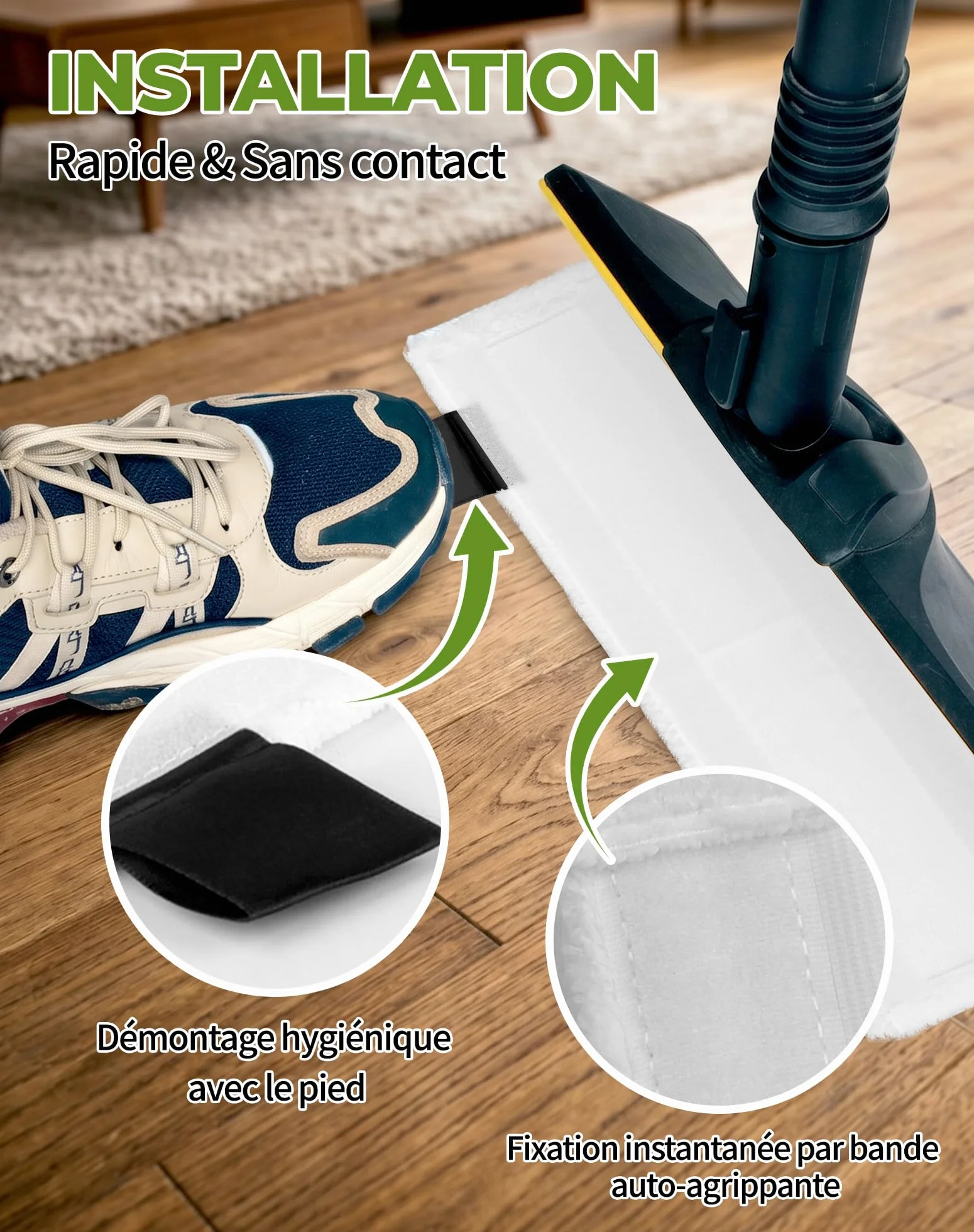 Accessoires pour Kärcher SC2 SC3 SC4 SC5 Serpillières pour Nettoyeur Vapeur EasyFix 8 pièces
